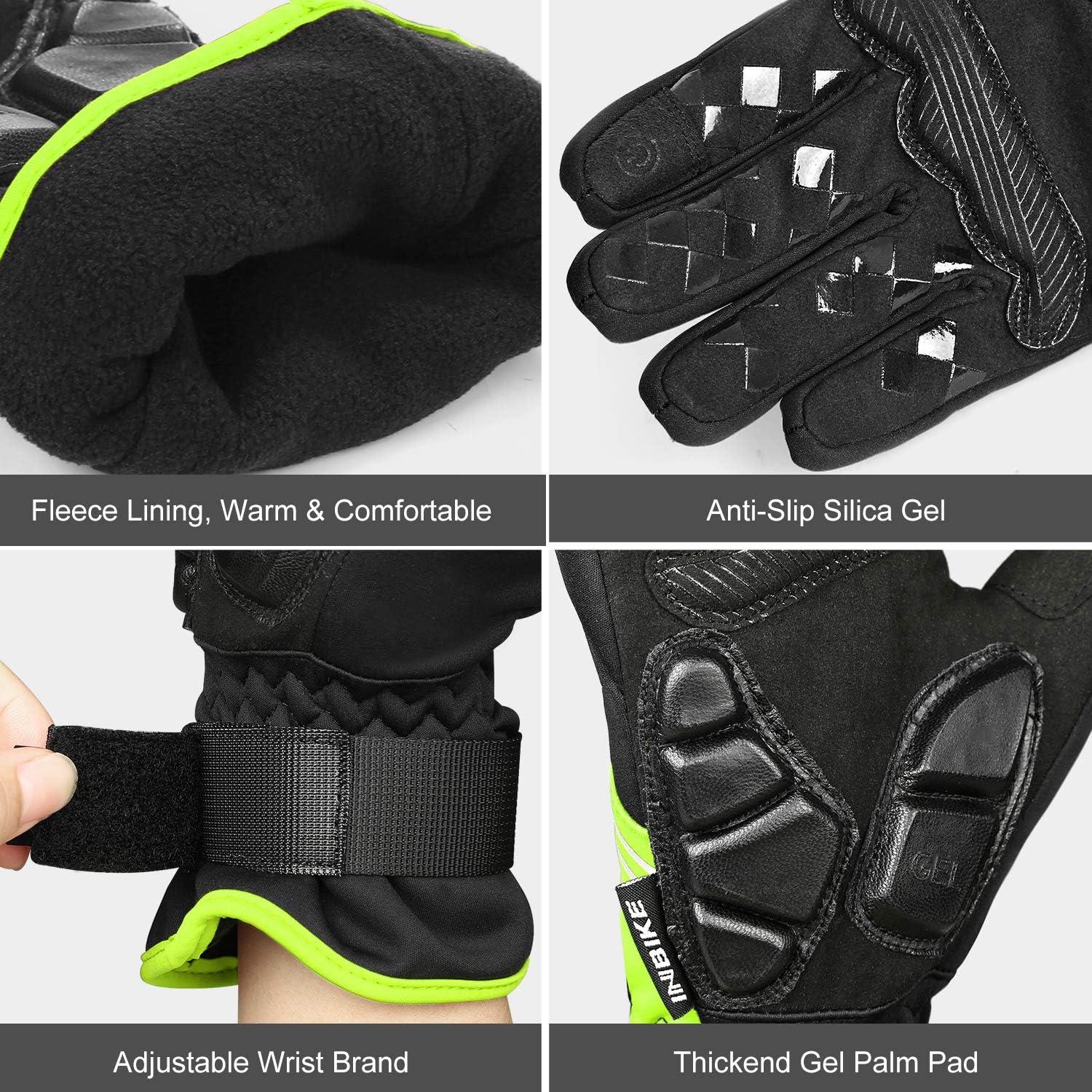 Guantes de Ciclismo INBIKE para Hombre Térmicos y Reflectantes