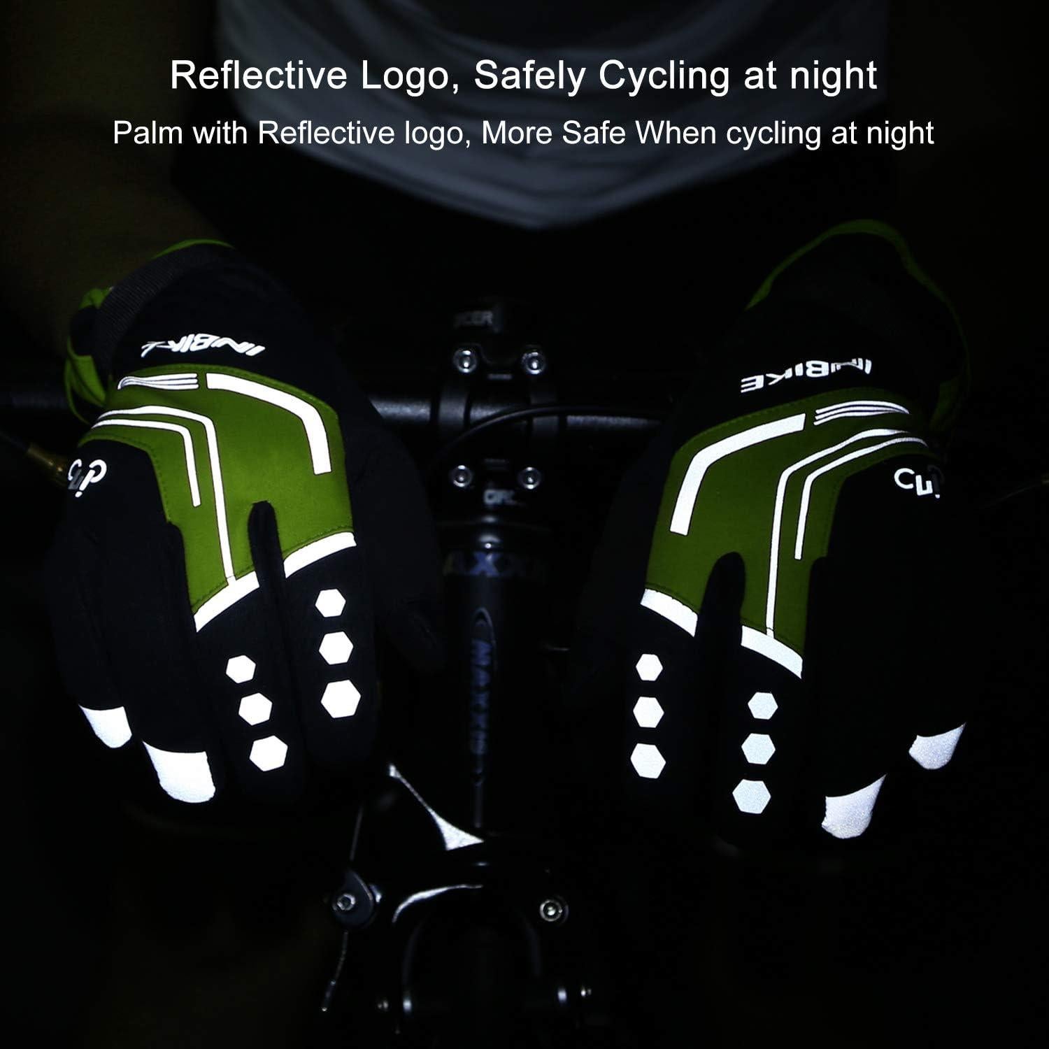Guantes de Ciclismo INBIKE para Hombre Térmicos y Reflectantes