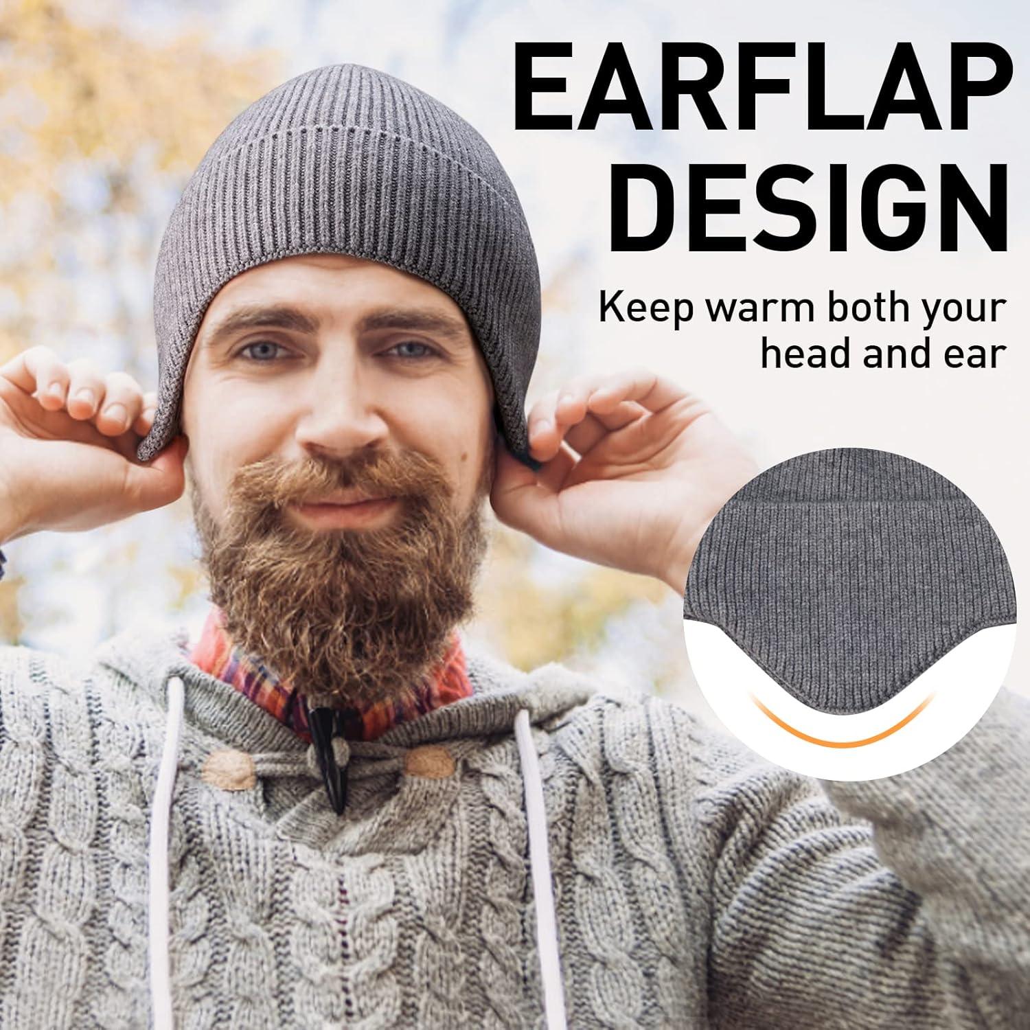 Gorro de Invierno Arcweg Unisex con Orejeras Térmico Gris