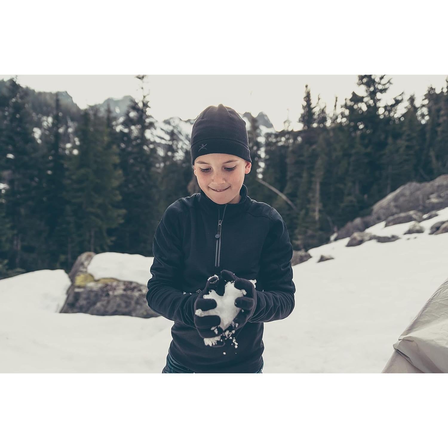 Guantes de Forro Thermasilk Terramar para Niños - Negro Grande