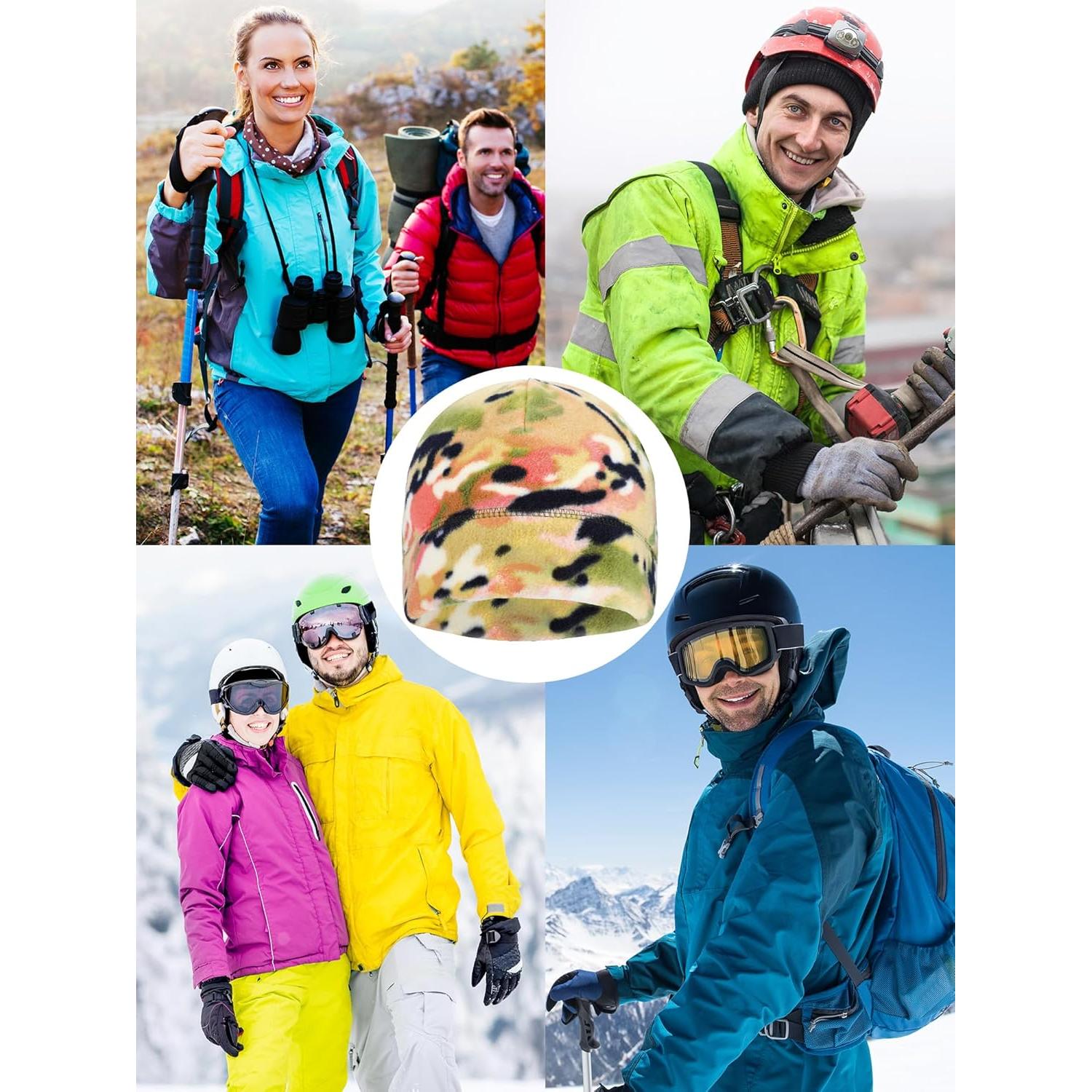 Gorras de Esqueleto SATINIOR 6 Piezas Forro Polar Invierno