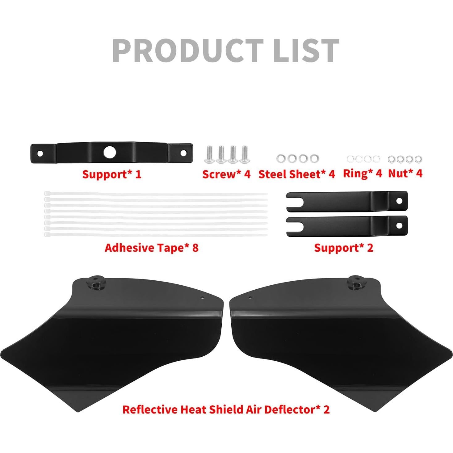 Deflector de Calor HDBUBALUS para Motocicleta Softail 2000-2017