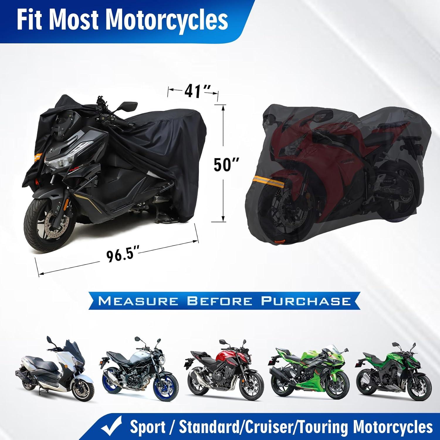 Cubierta de Motocicleta SUPCVR MC001 Impermeable Universal 245 cm