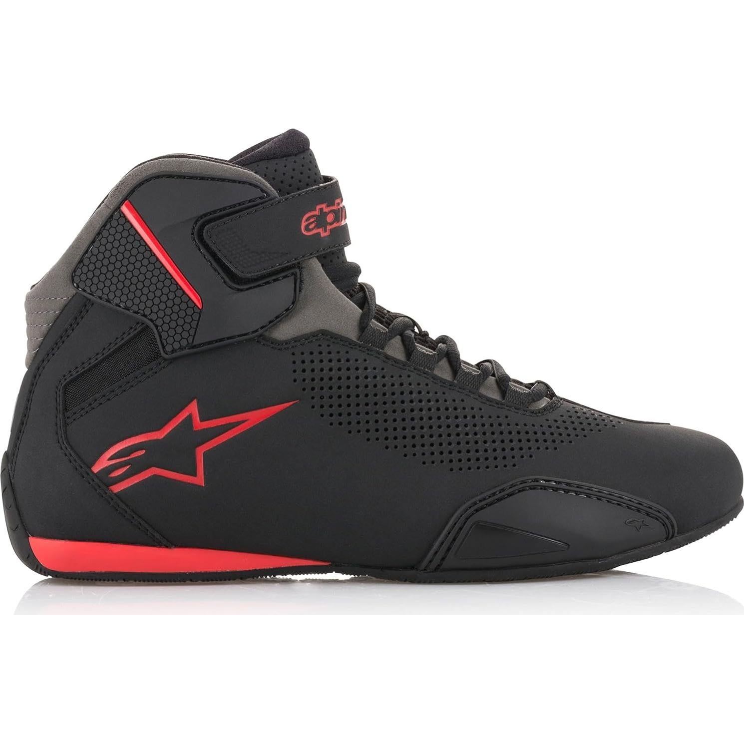 Zapatos Alpinestars Sektor Ventilados Negros y Rojos - 42
