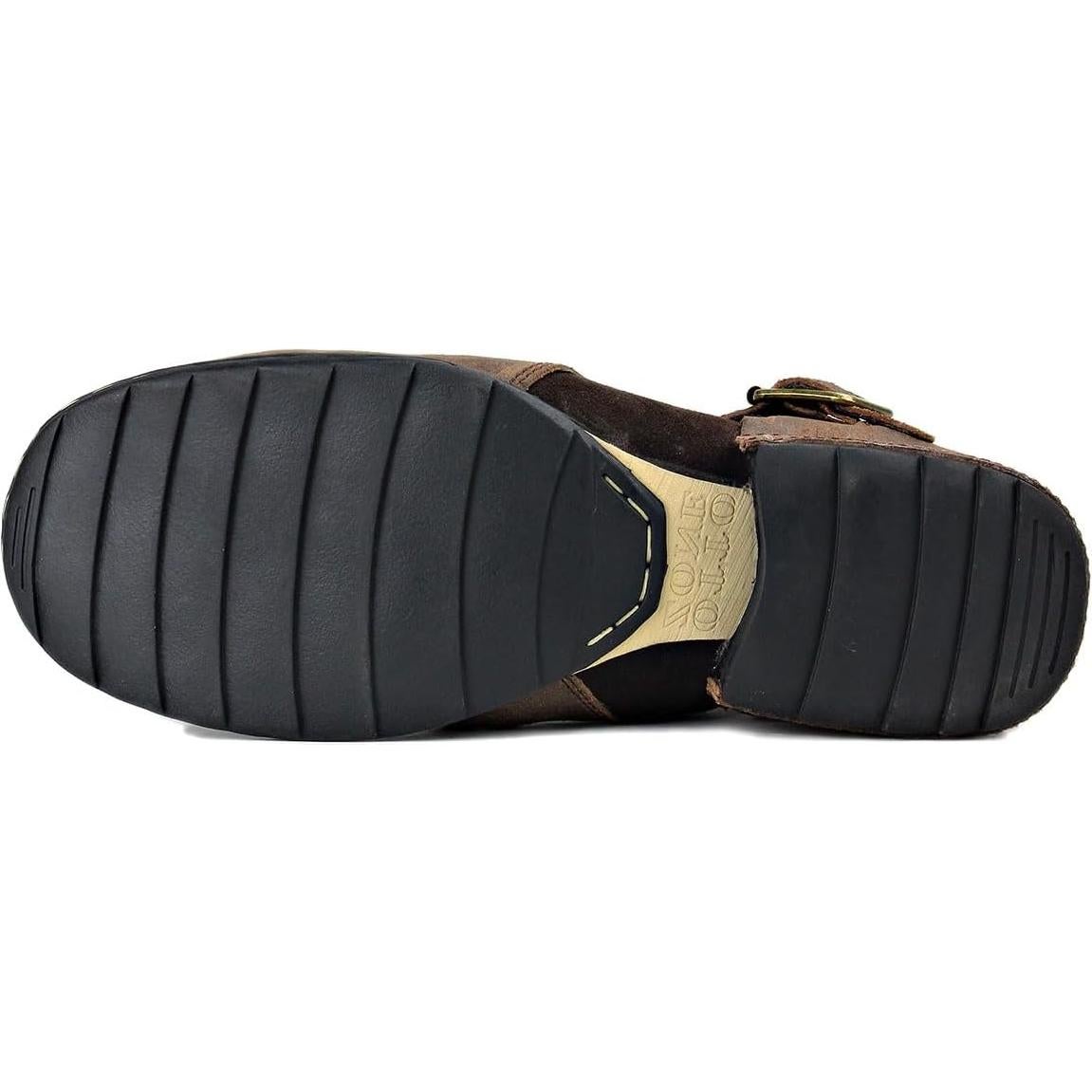 Botas de Moto OSSTONE Chukka de Cuero para Hombre 10.5 Marrón Claro