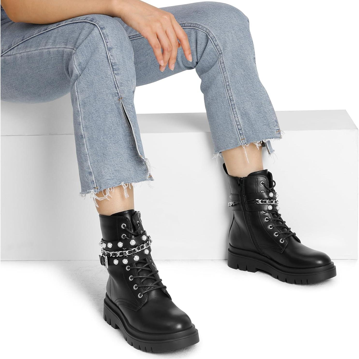 Botas de Combate para Mujer Dream Pairs con Plataforma 5cm