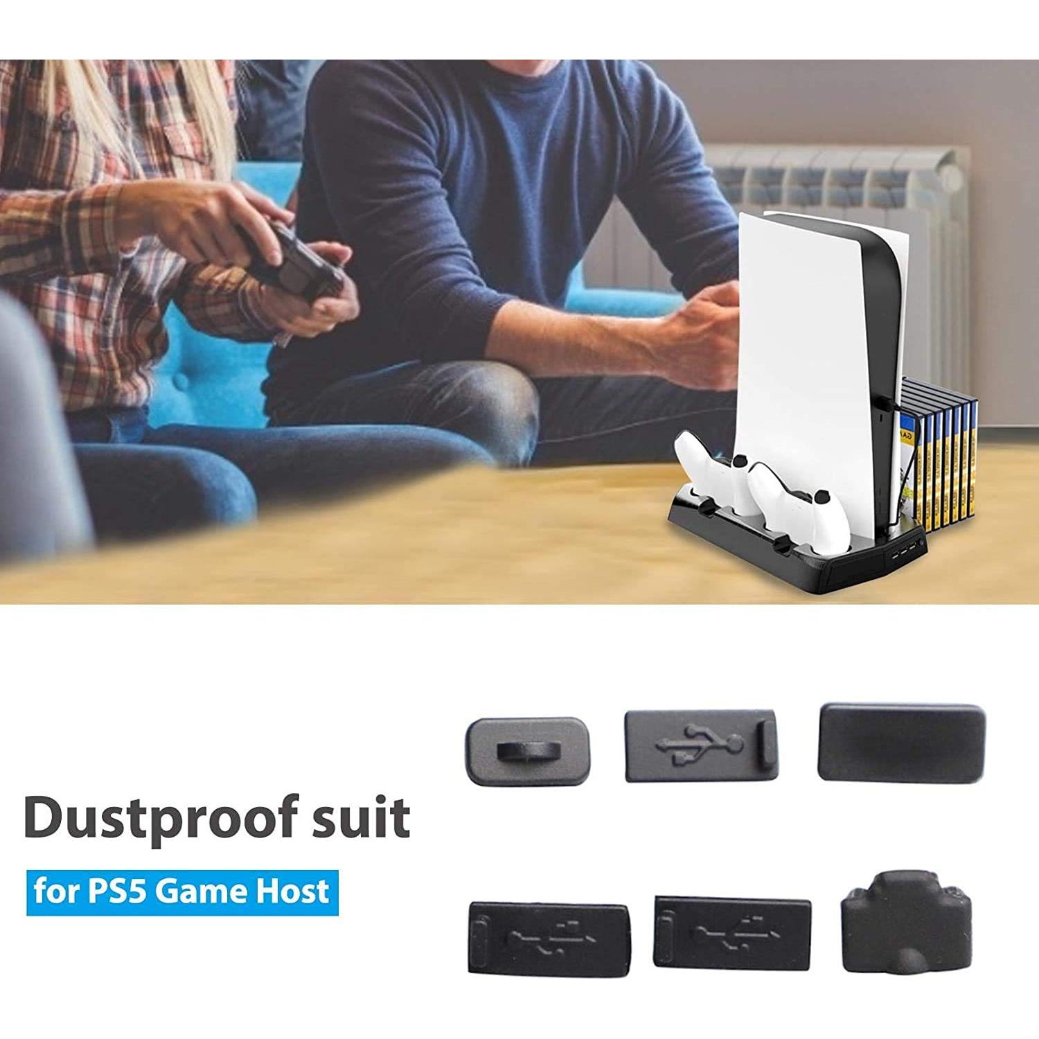 Tapones Antipolvo para PS5 TGDPLUE 7 Piezas Negro