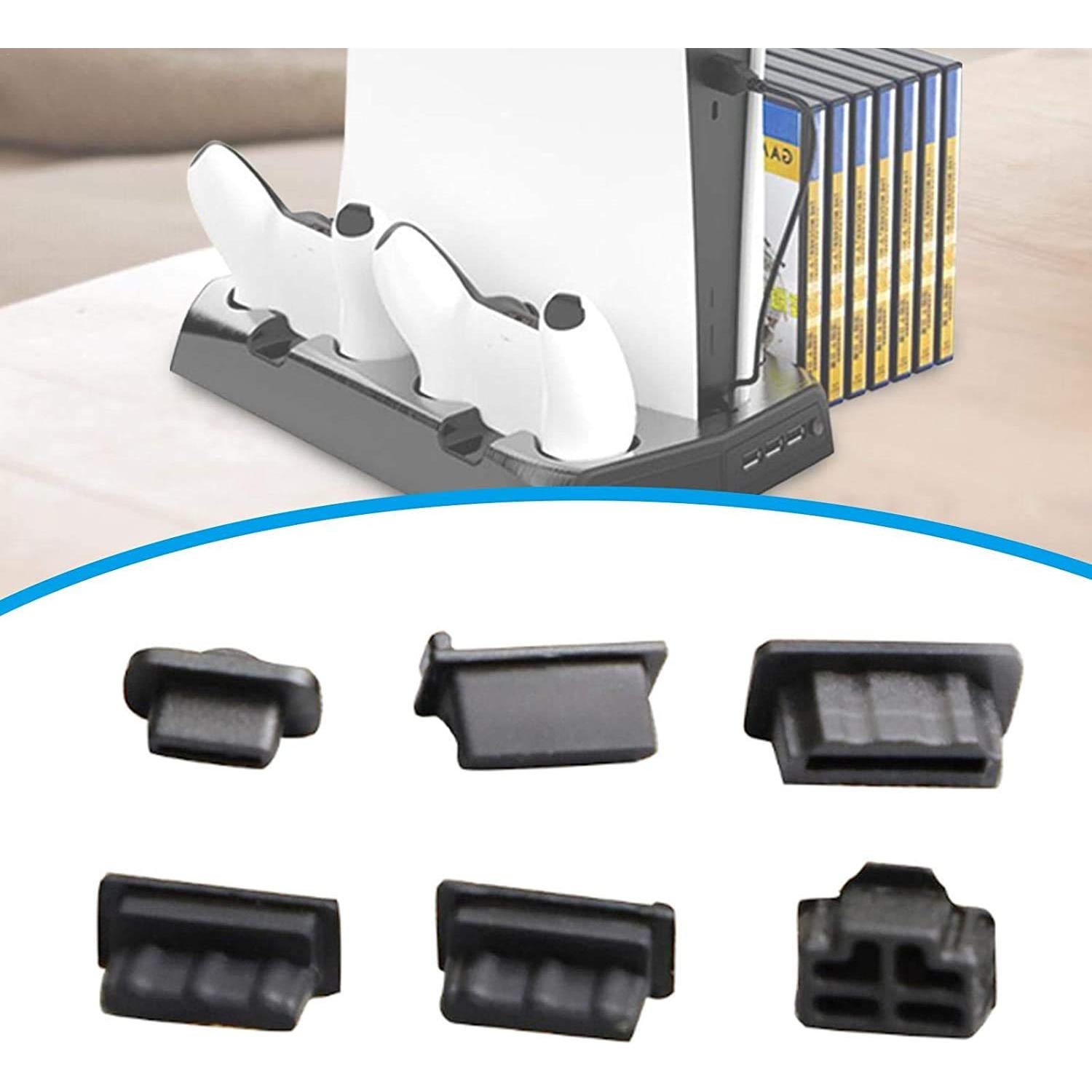 Tapones Antipolvo para PS5 TGDPLUE 7 Piezas Negro