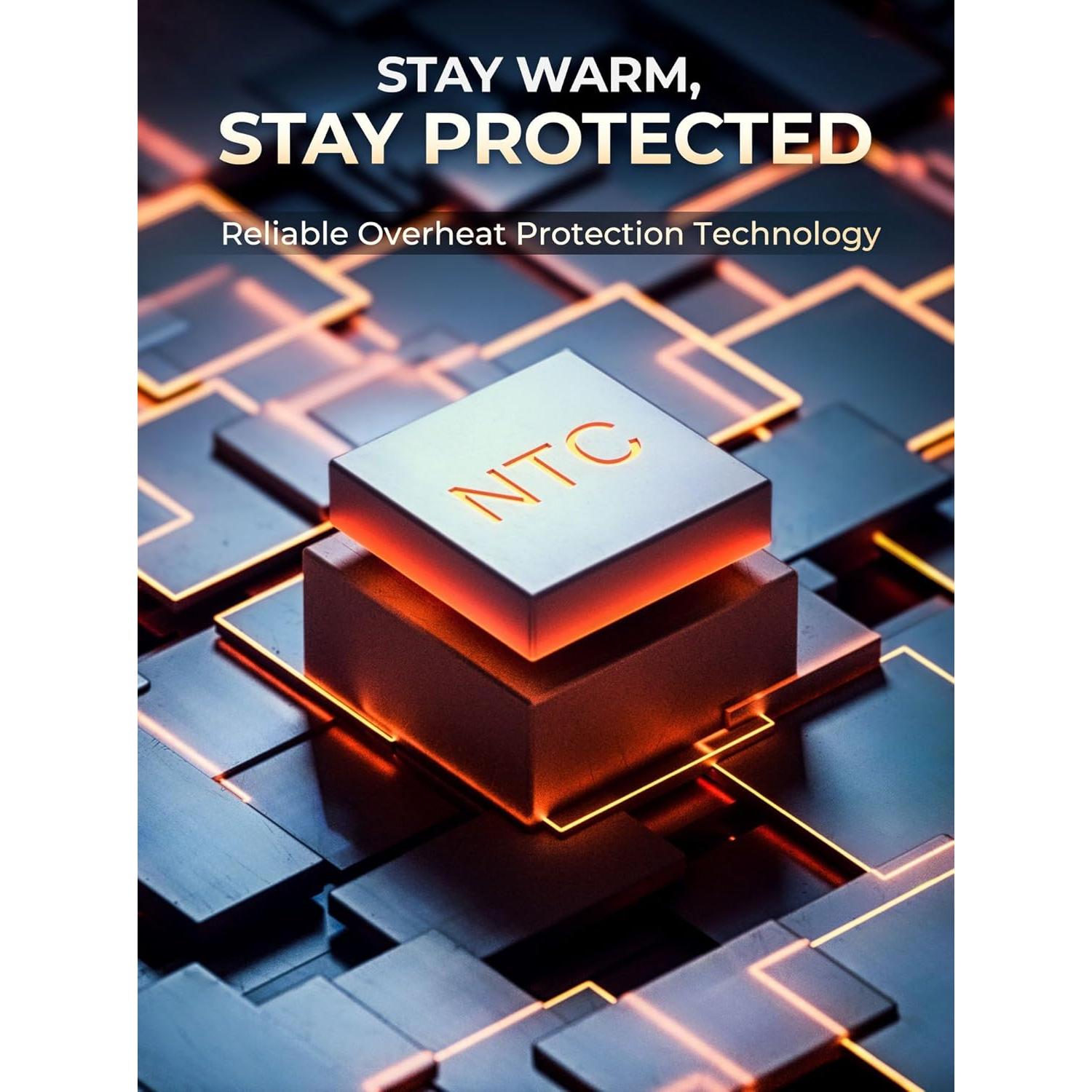 Chaleco Térmico ORORO Hombre Grande Azul con 5 Zonas de Calor