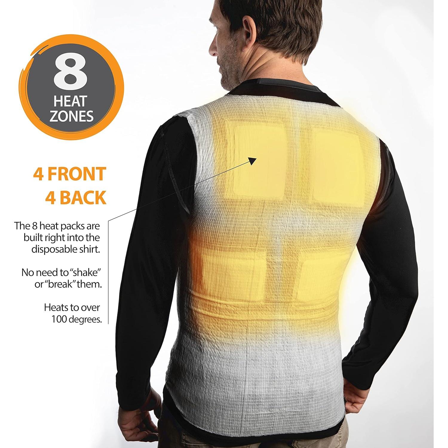 Camisa Calentada UnderWarmer Unisex X-Large Blanca 12 Horas