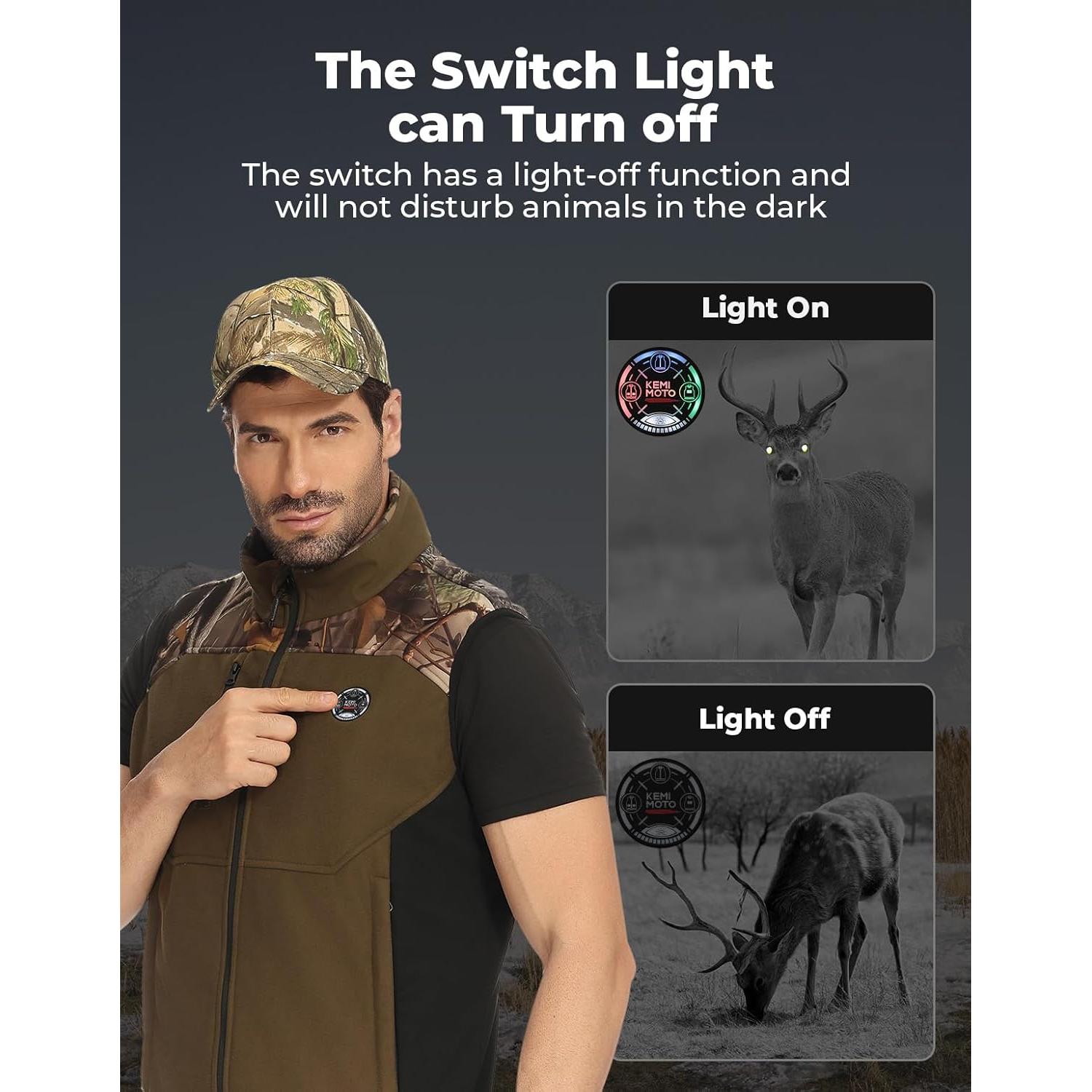 Chaleco Térmico KEMIMOTO Camo para Hombres 12V 20000mAh