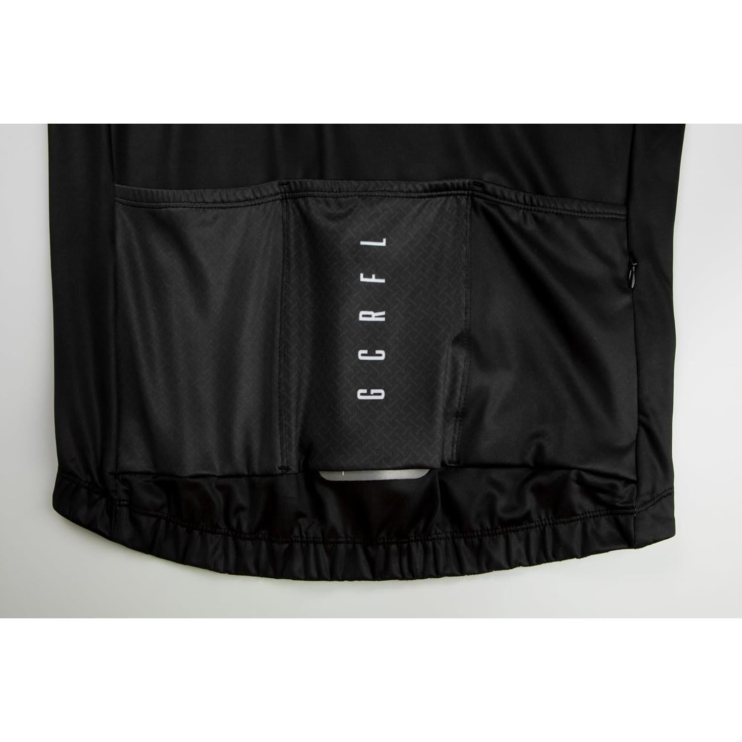 Jersey de Ciclismo Térmico GCRFL Hombre Forro Polar Negro