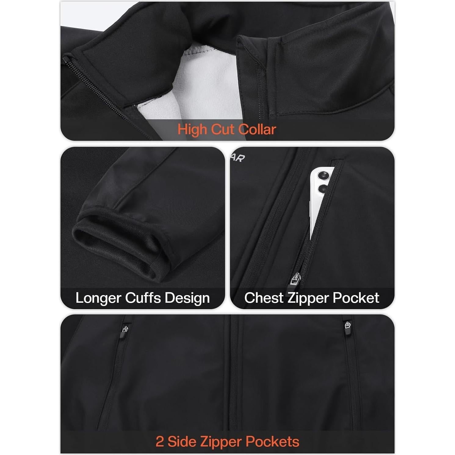 Chaqueta de Ciclismo de Invierno BERGRISAR Hombre X-Large Negra