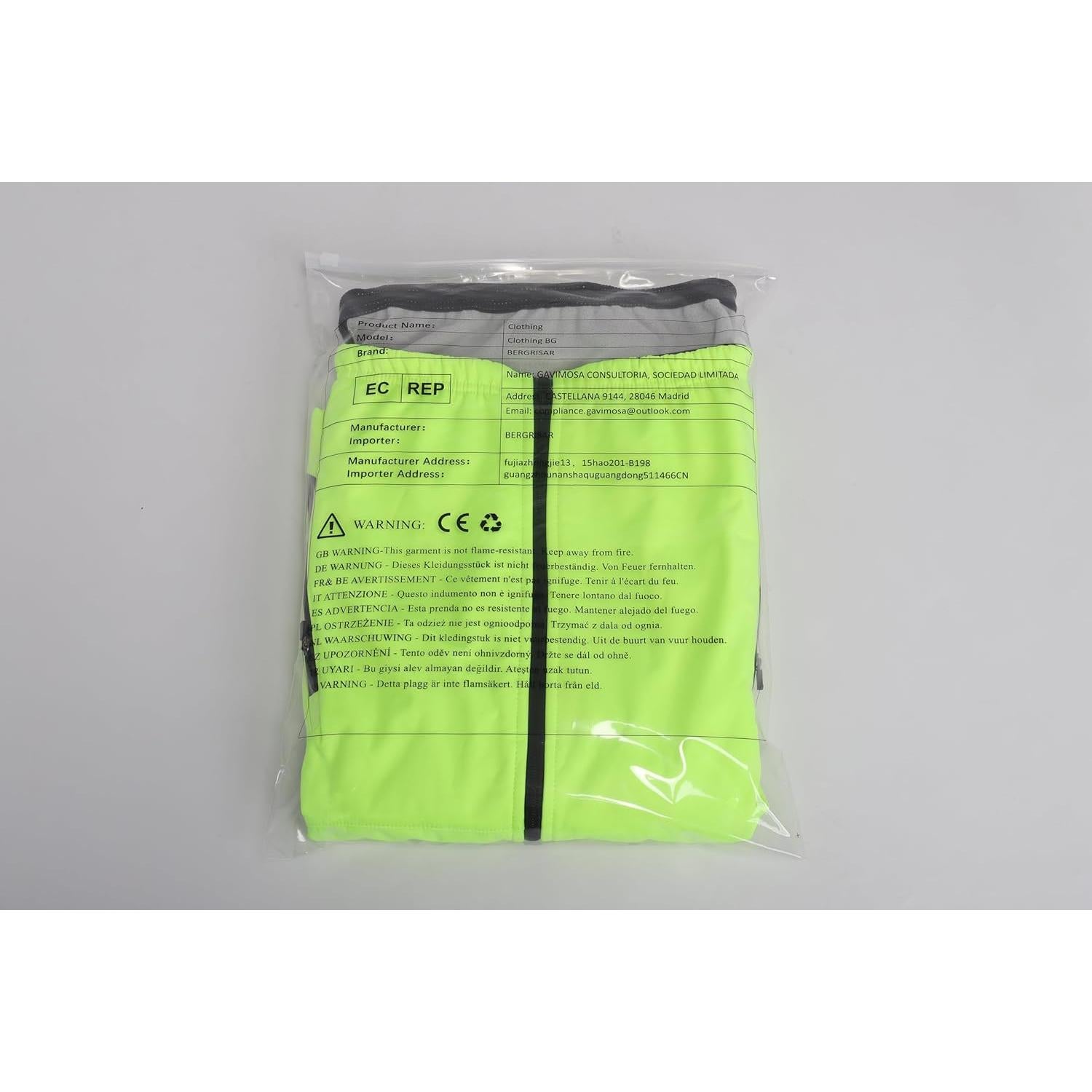 Chaqueta de Ciclismo de Invierno BERGRISAR Hombre X-Large Negra