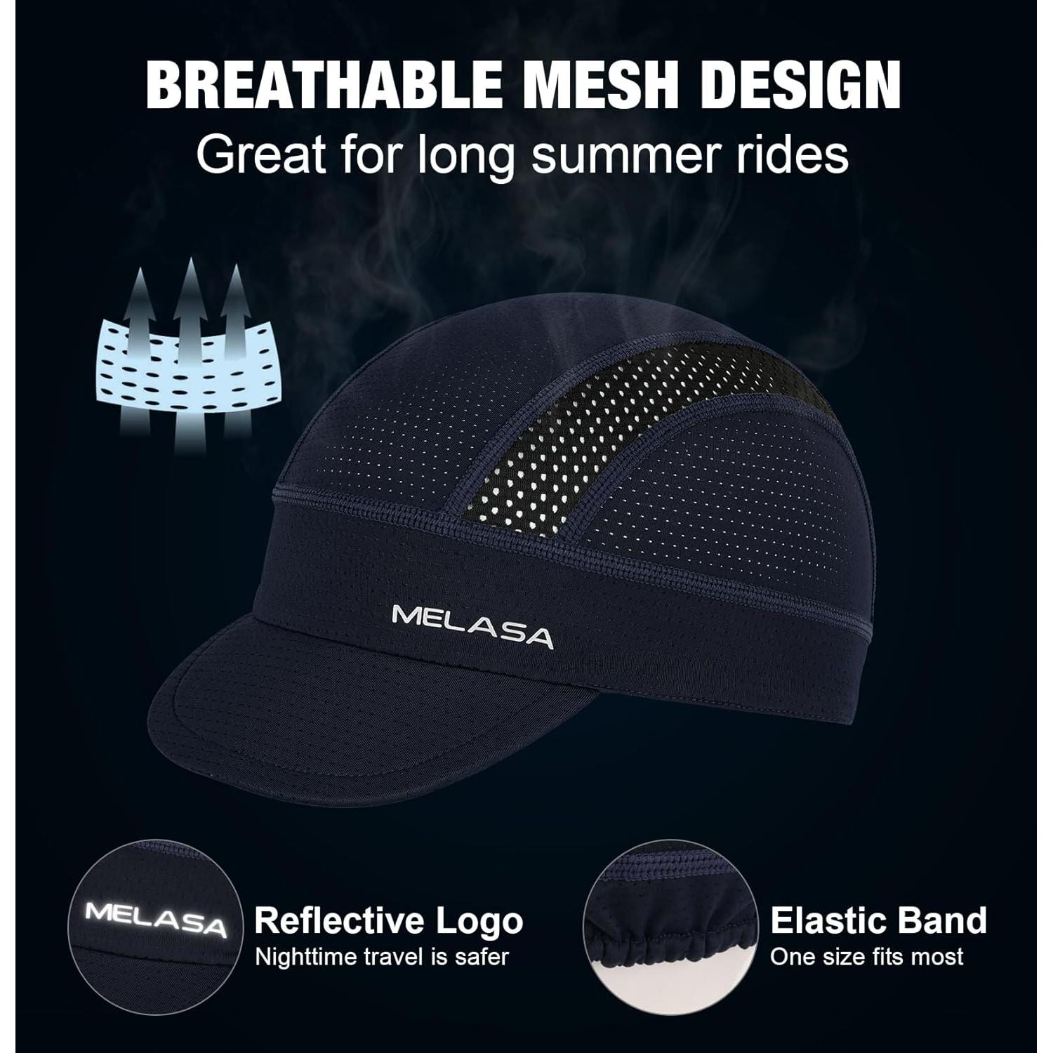 Gorra de Ciclismo MELASA con Visera Reversible y Malla Transpirable