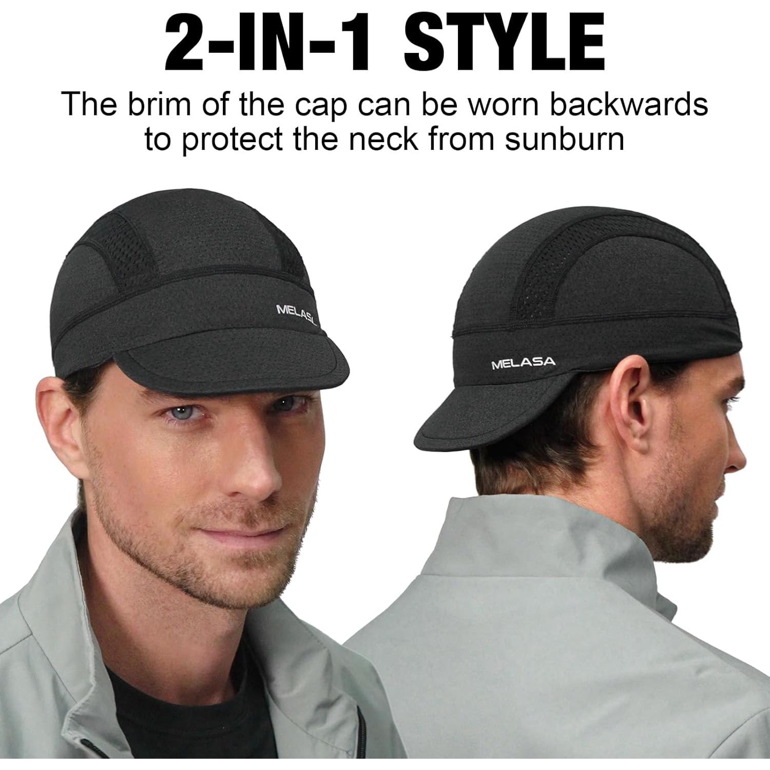 Gorra de Ciclismo MELASA con Visera Reversible y Malla Transpirable