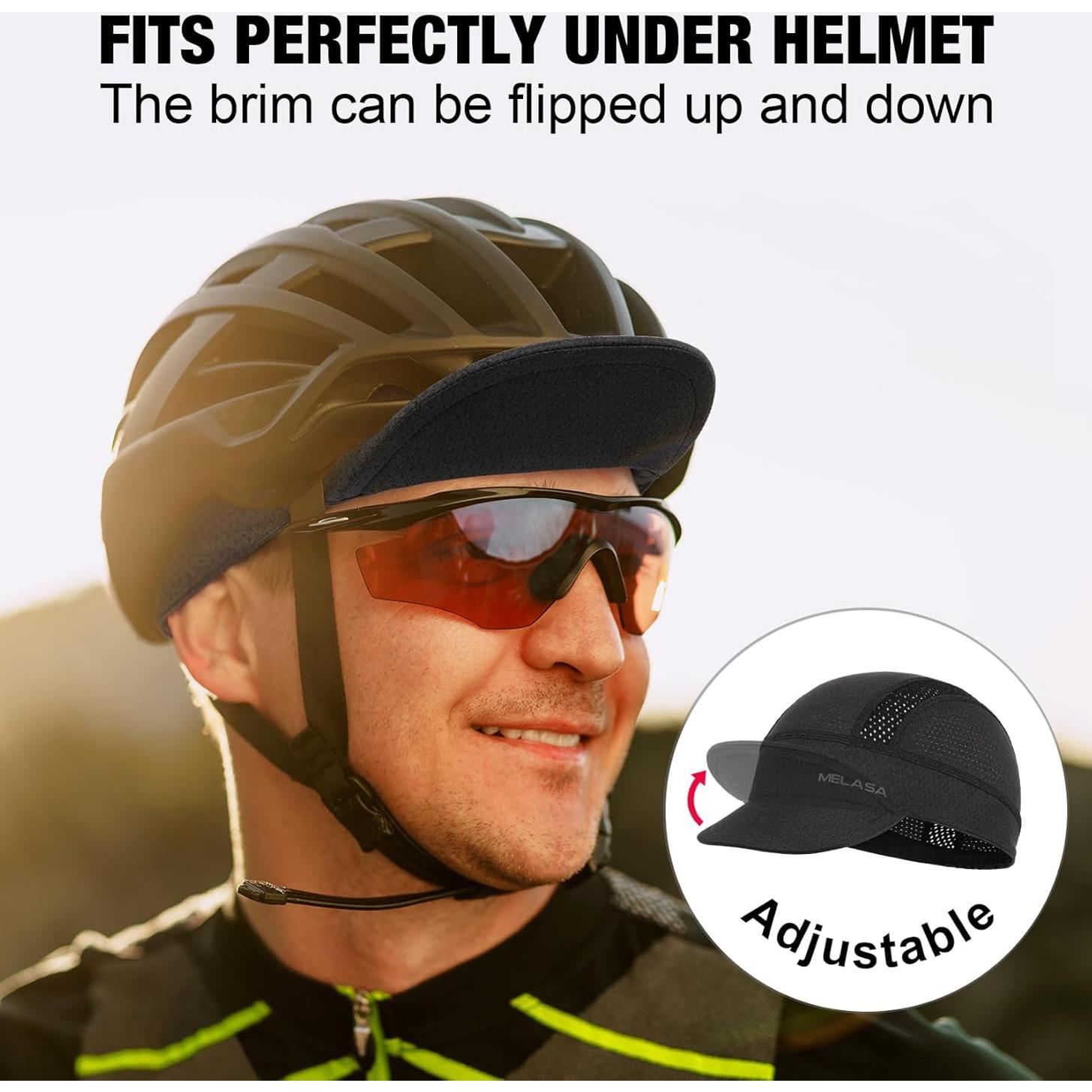 Gorra de Ciclismo MELASA con Visera Reversible y Malla Transpirable