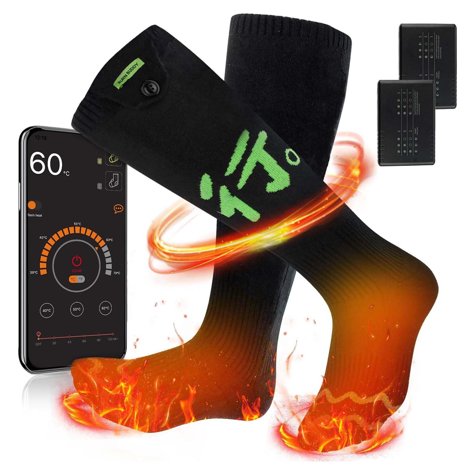 Calcetines Calentados Recargables Bubbacare Control APP Unisex