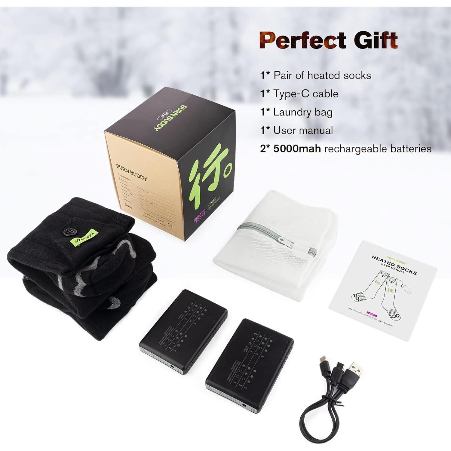 Calcetines Calentados Recargables Bubbacare Control APP Unisex