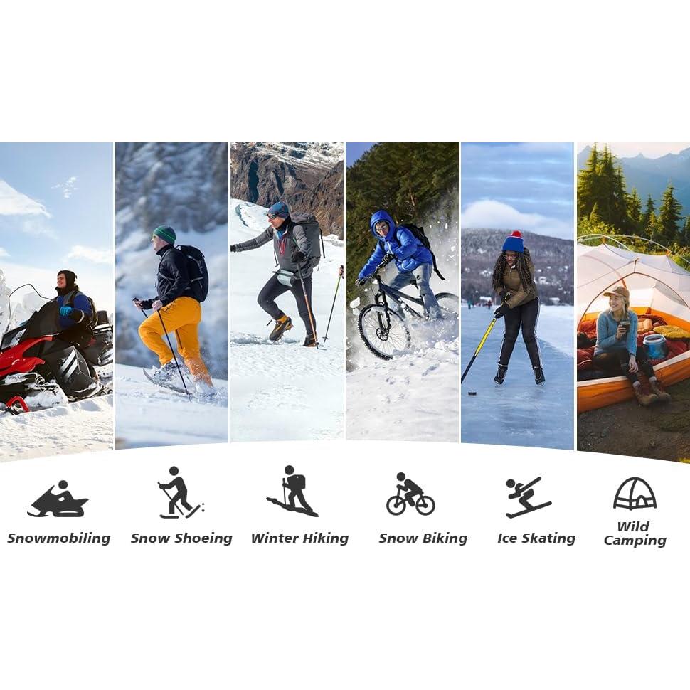 Calcetines Calentables WISSBLUE para Esquí y Camping - Rojo