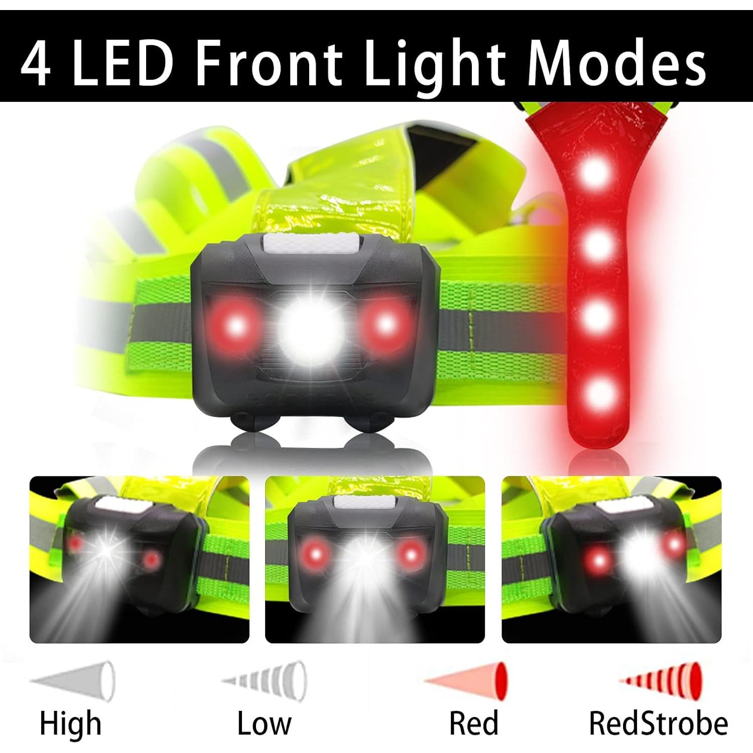 Conjunto de Seguridad LED rnairni: Chaleco, Brazaletes y Bolsa