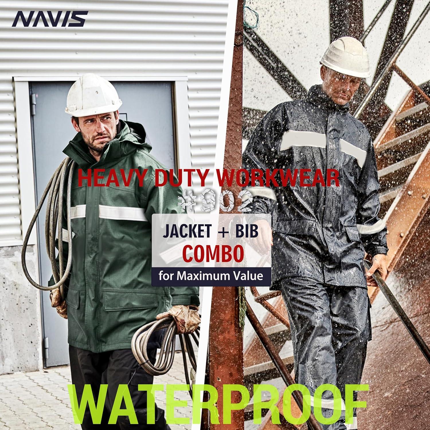 Traje de Lluvia Navis Marine PRO - Chaqueta y Pantalones Impermeables