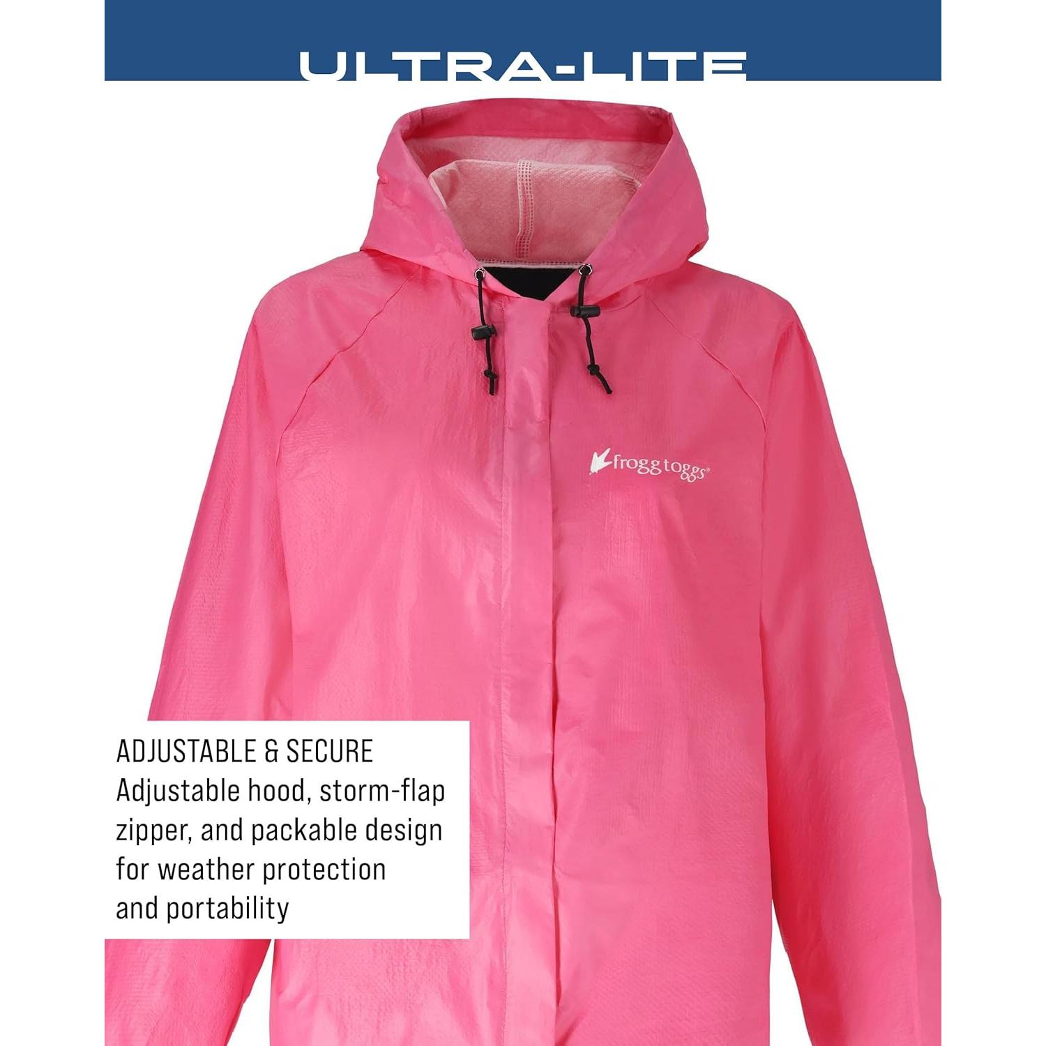 Chaqueta de Lluvia Impermeable FROGG TOGGS Ultra-Lite2 Mujer Rosa