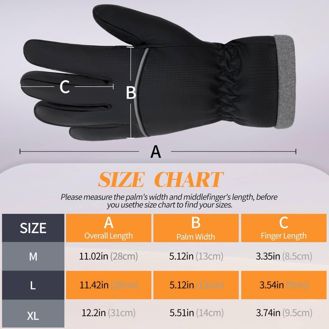 Guantes de Invierno Woogwin Térmicos Impermeables para Hombres y Mujeres