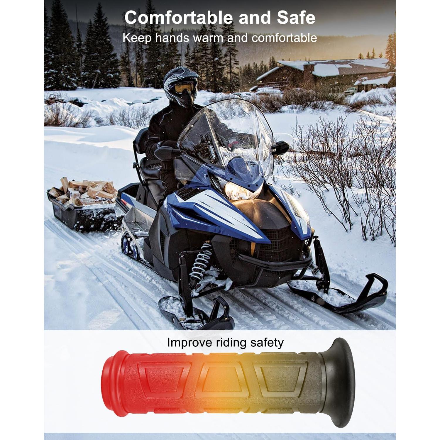 Empuñaduras Calentadas NTSUMI ATV 12V 7/8" (22mm) con Calentador de Pulgar