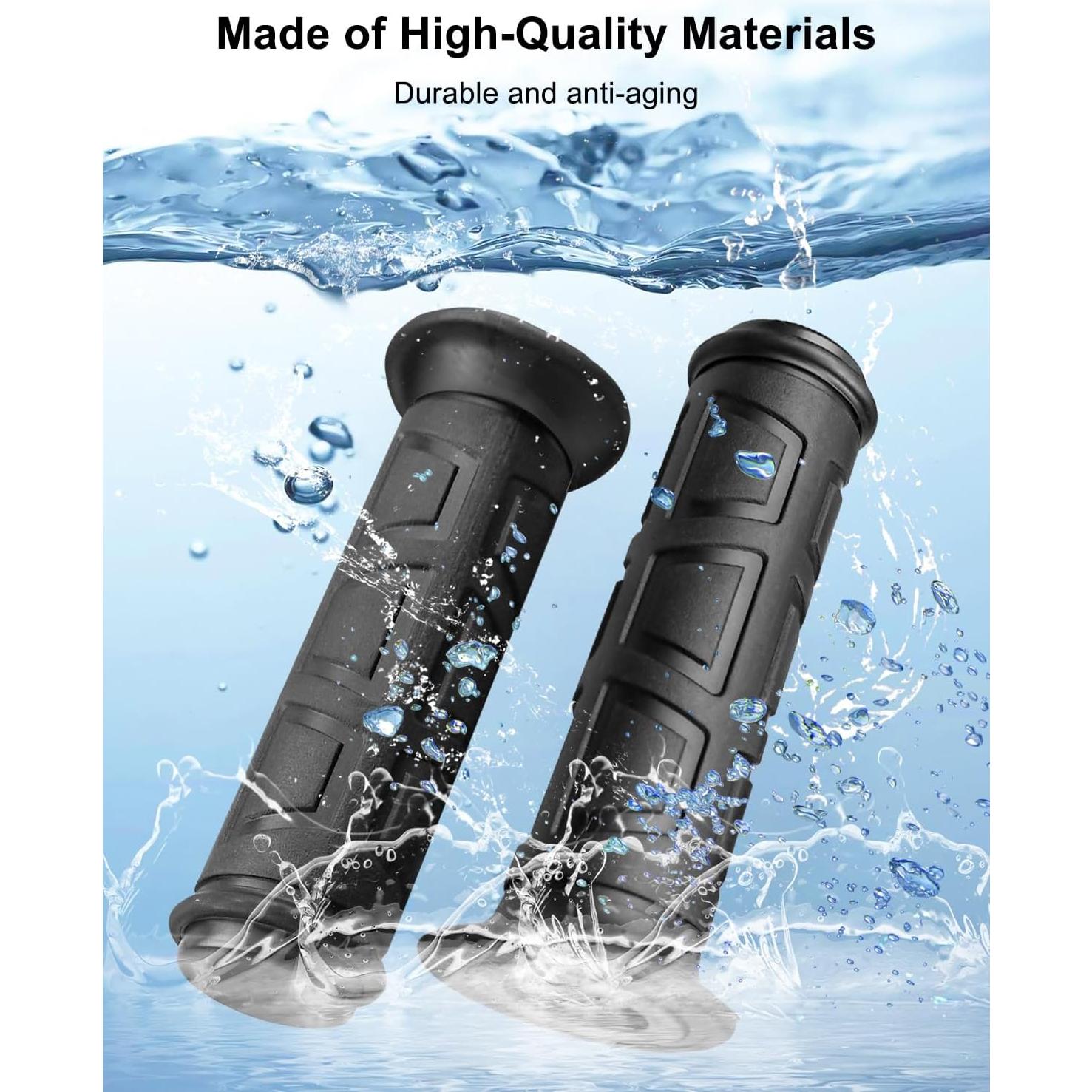 Empuñaduras Calentadas NTSUMI ATV 12V 7/8" (22mm) con Calentador de Pulgar