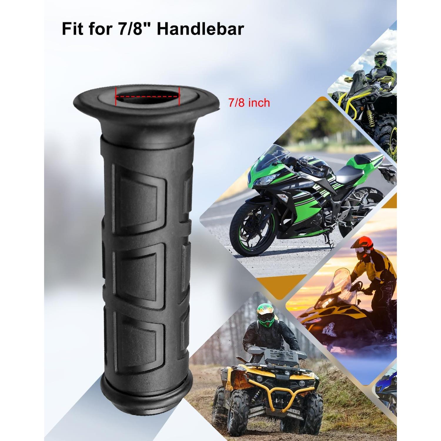 Empuñaduras Calentadas NTSUMI ATV 12V 7/8" (22mm) con Calentador de Pulgar