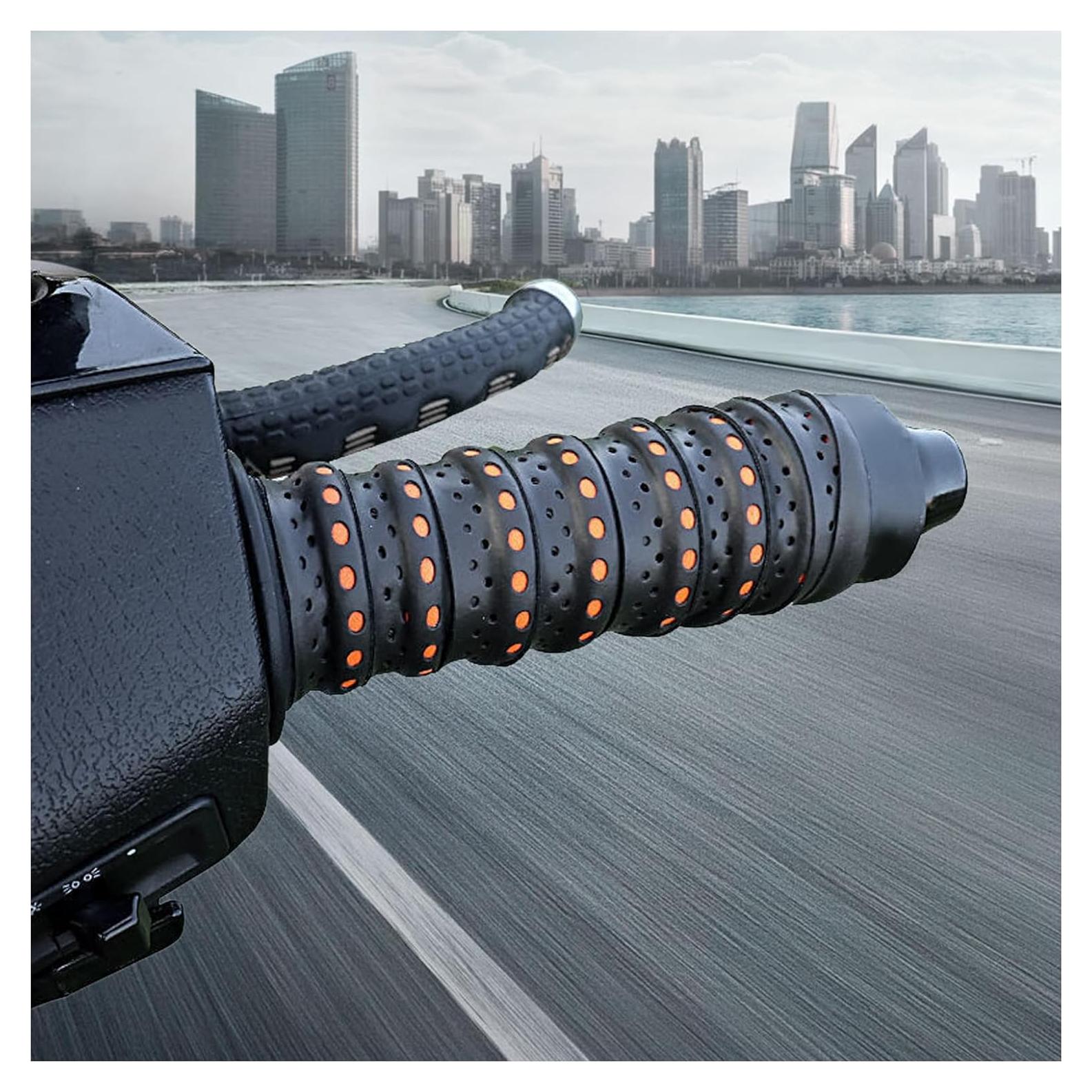 Agarre de Manillar Antideslizante YGDMD 110cm Negro y Naranja