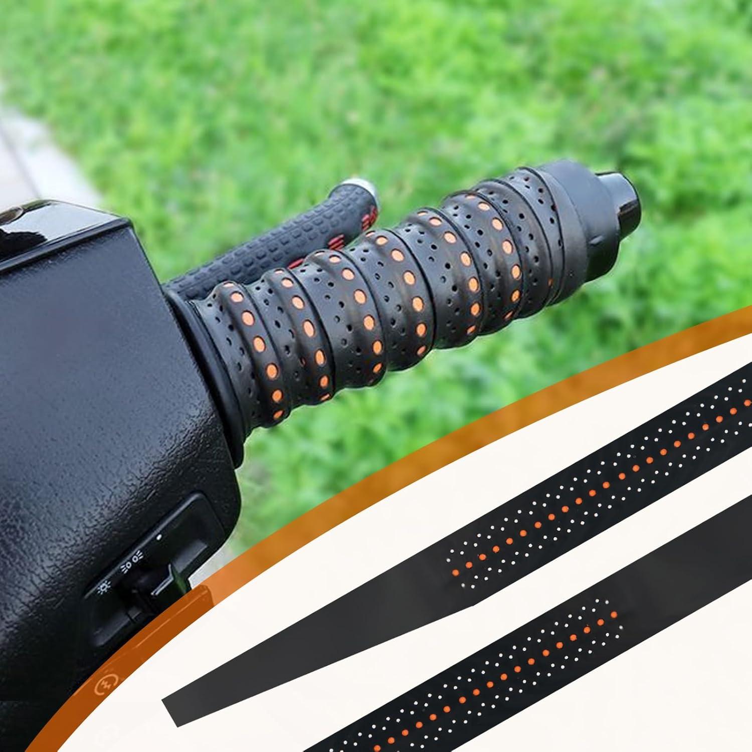 Agarre de Manillar Antideslizante YGDMD 110cm Negro y Naranja