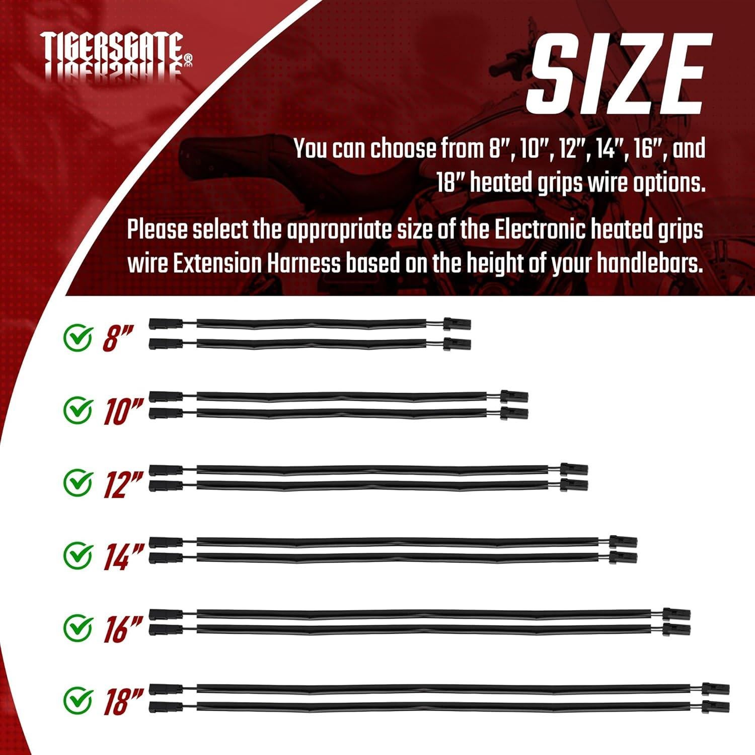 Cable de Extensión para Agarraderas Calentadas Harley 45.72 cm