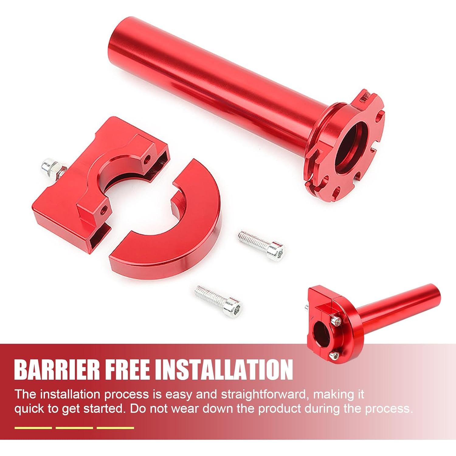 Agarre Acelerador Motocicleta Nowkont 22 mm Rojo CNC
