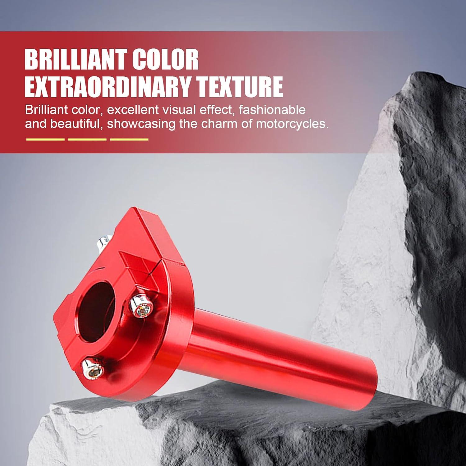 Agarre Acelerador Motocicleta Nowkont 22 mm Rojo CNC