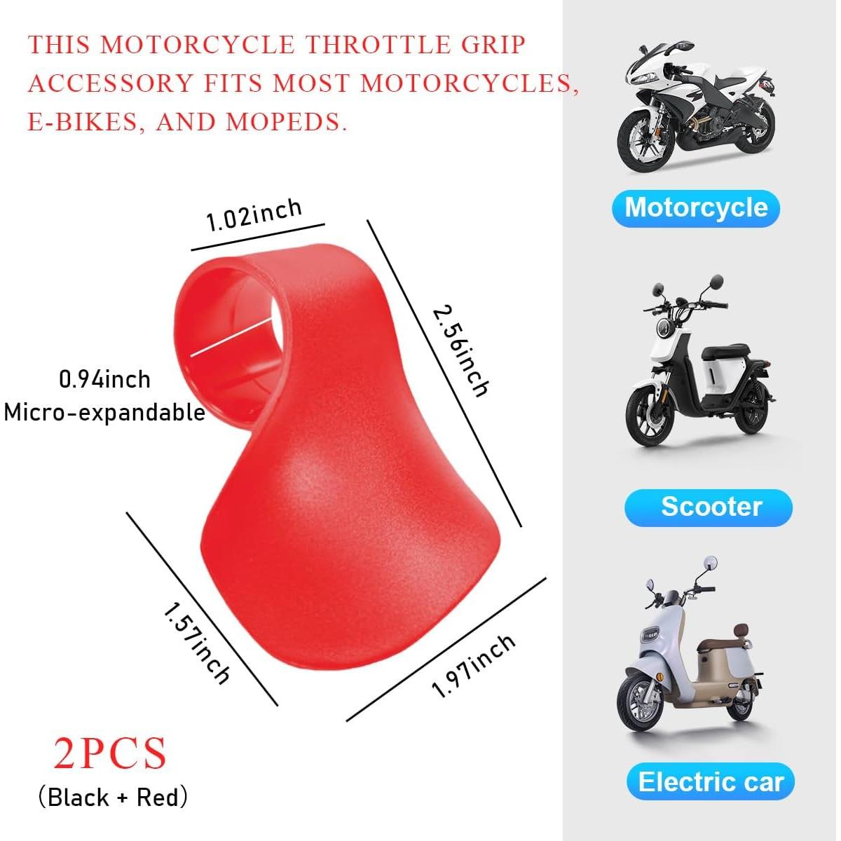 Asistente de Acelerador Yourkar 2 PCS Negro+Rojo Universal