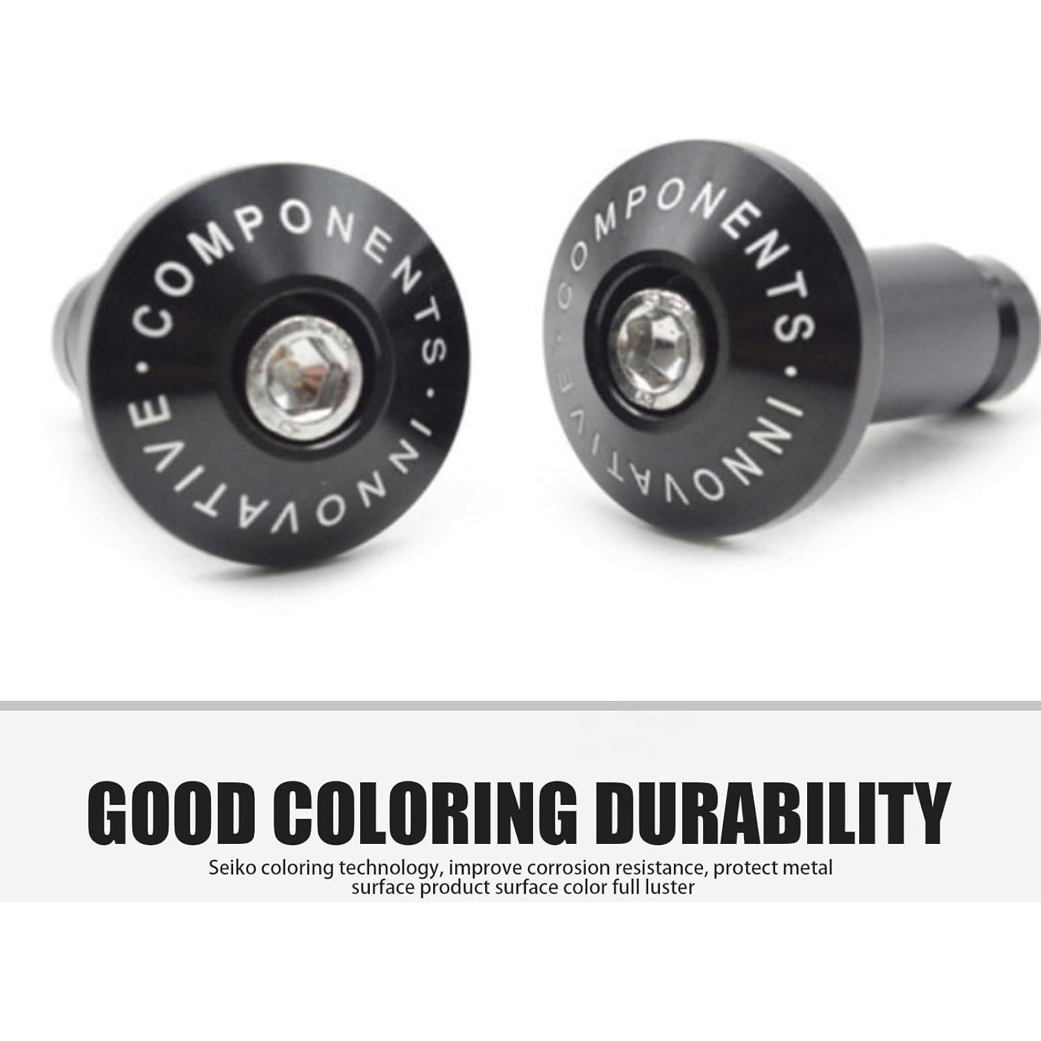 2 Tapones de Extremo de Manillar Jewkot 22.2mm Negro