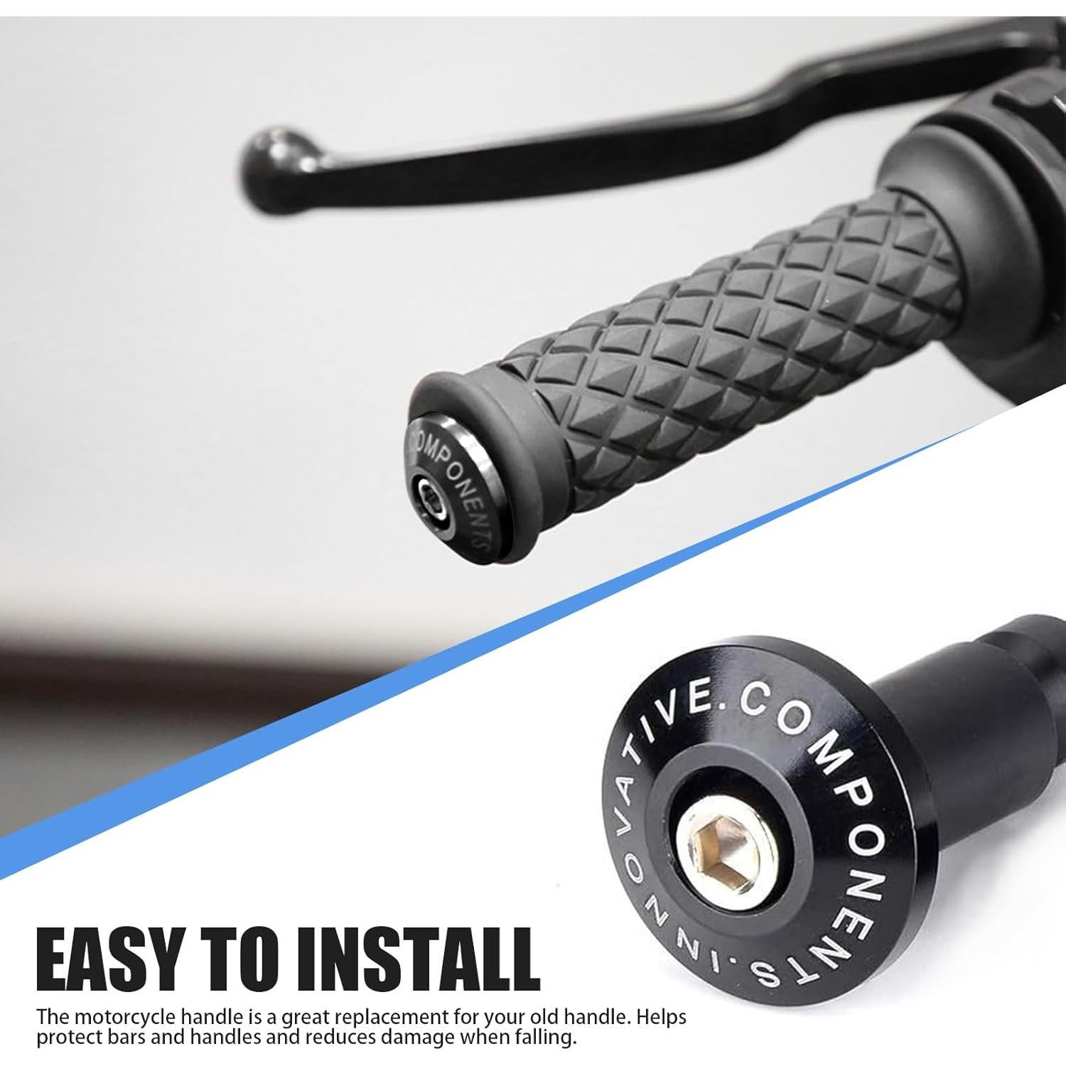 2 Tapones de Extremo de Manillar Jewkot 22.2mm Negro