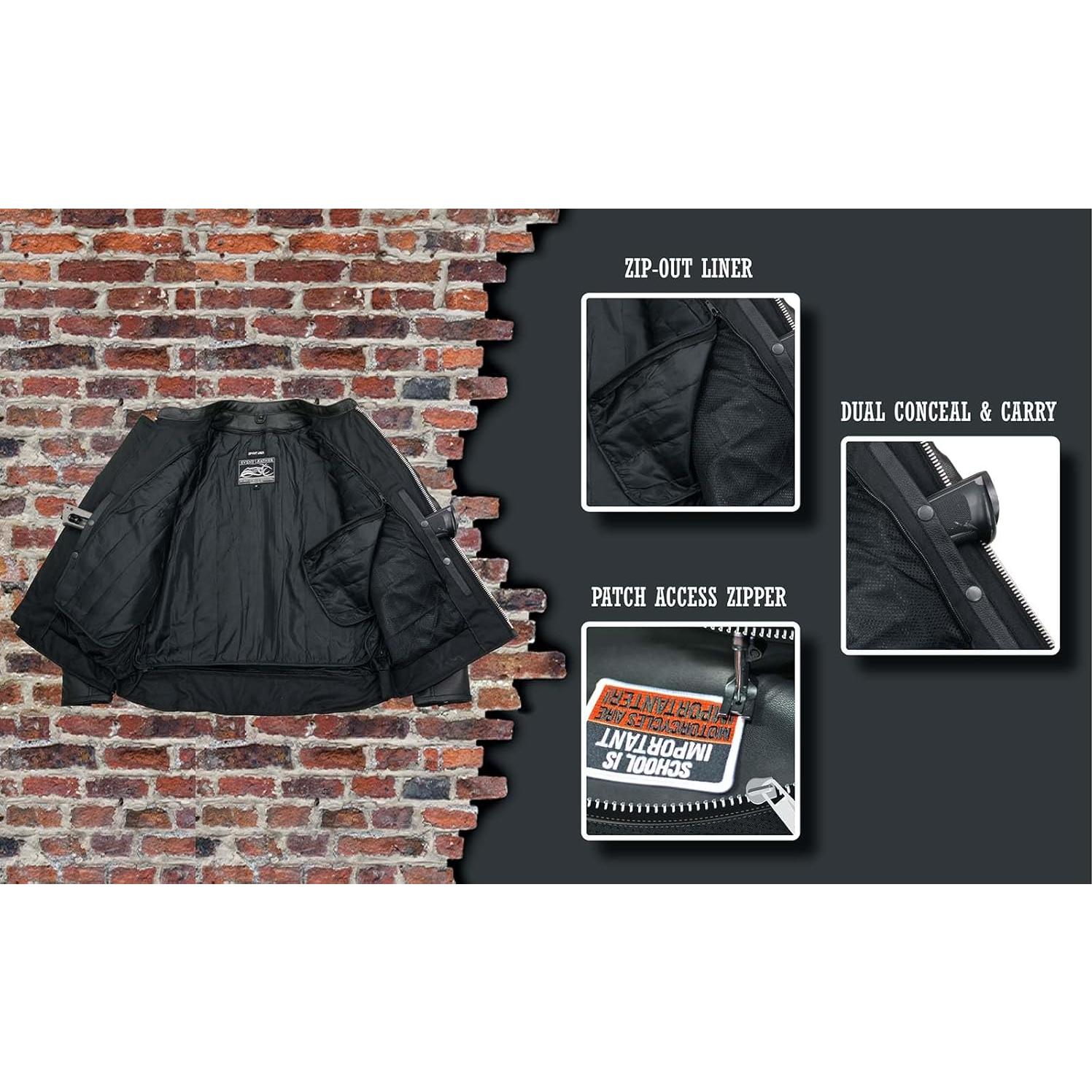 Chaqueta de Cuero Deportiva para Hombres Event Leather EL1408