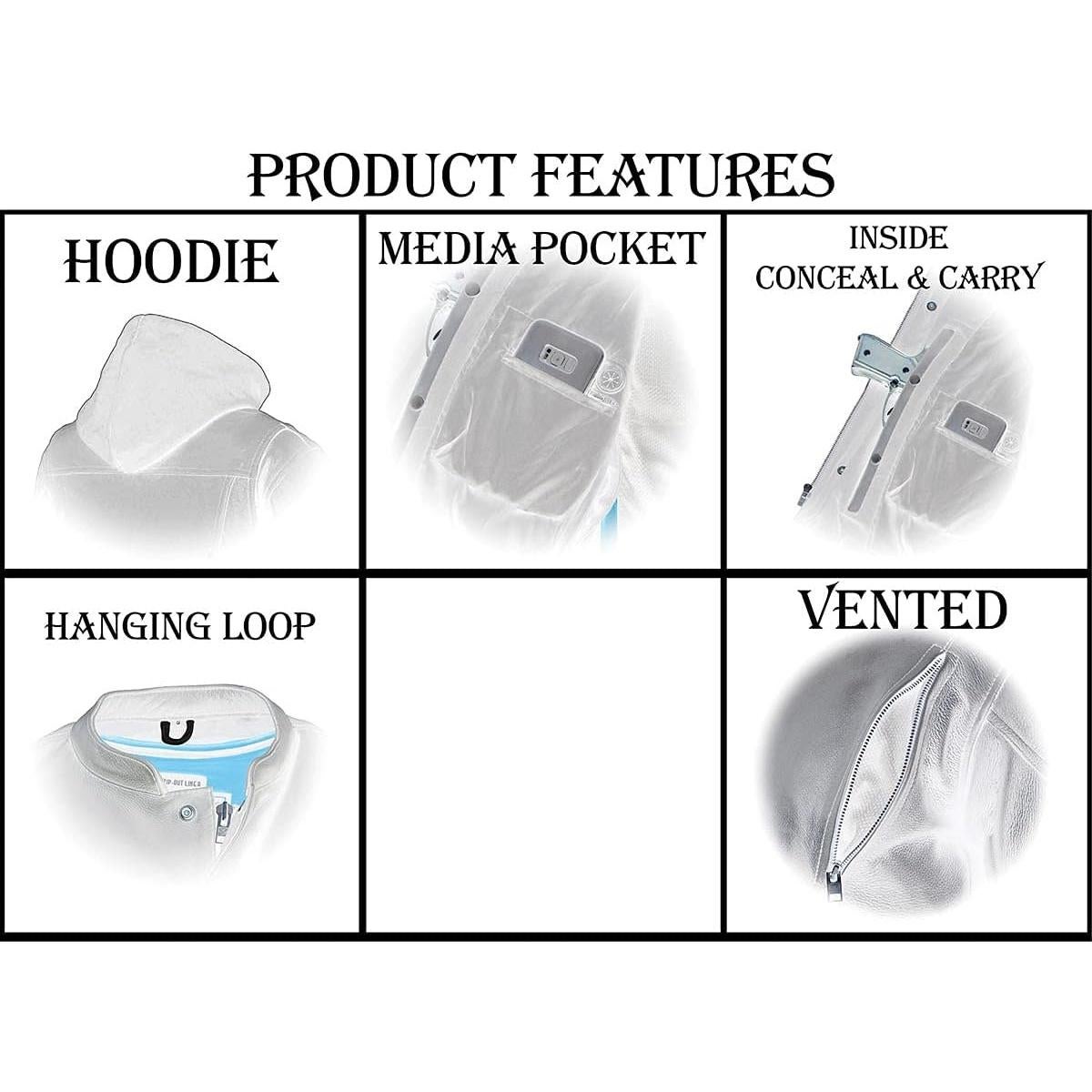 Chaqueta de Motocicleta de Cuero Milwaukee Leather para Mujeres 5X