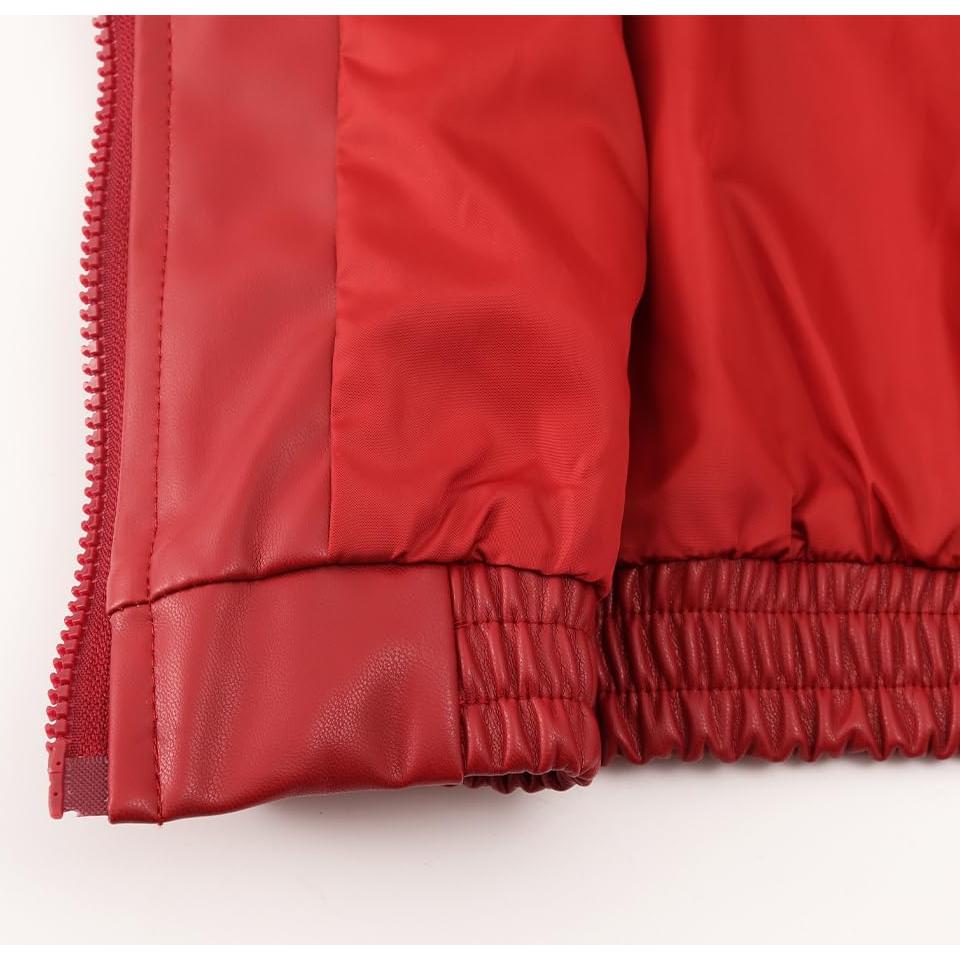 Chaqueta de Cuero Sintético Noomelfish para Niñas 7-8 Años