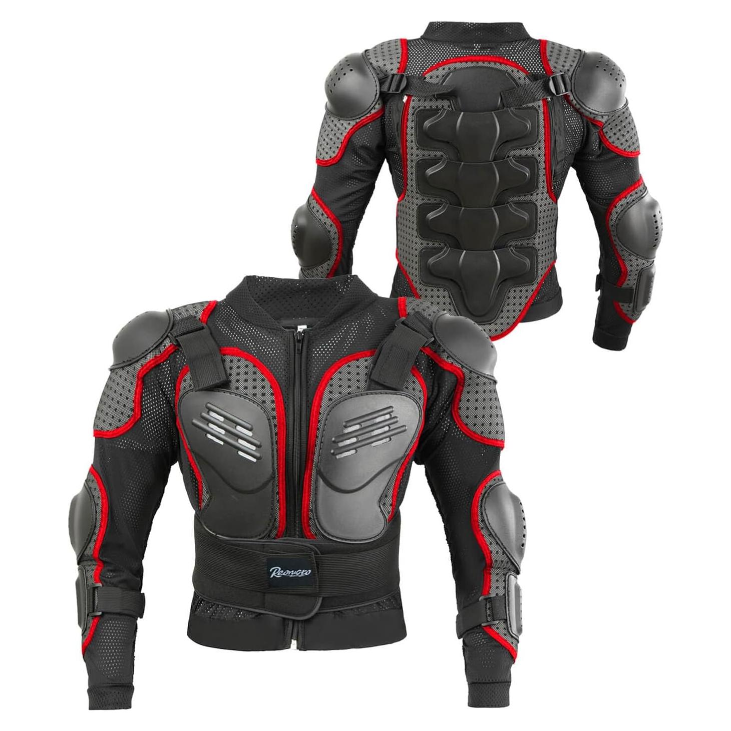 Chaqueta de Motocicleta para Niños - Protección Juvenil Rojo