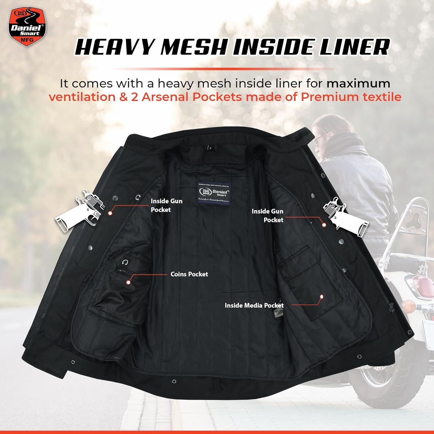Chaqueta de Motocicleta Daniel Smart Hombre Malla Resistente al Agua