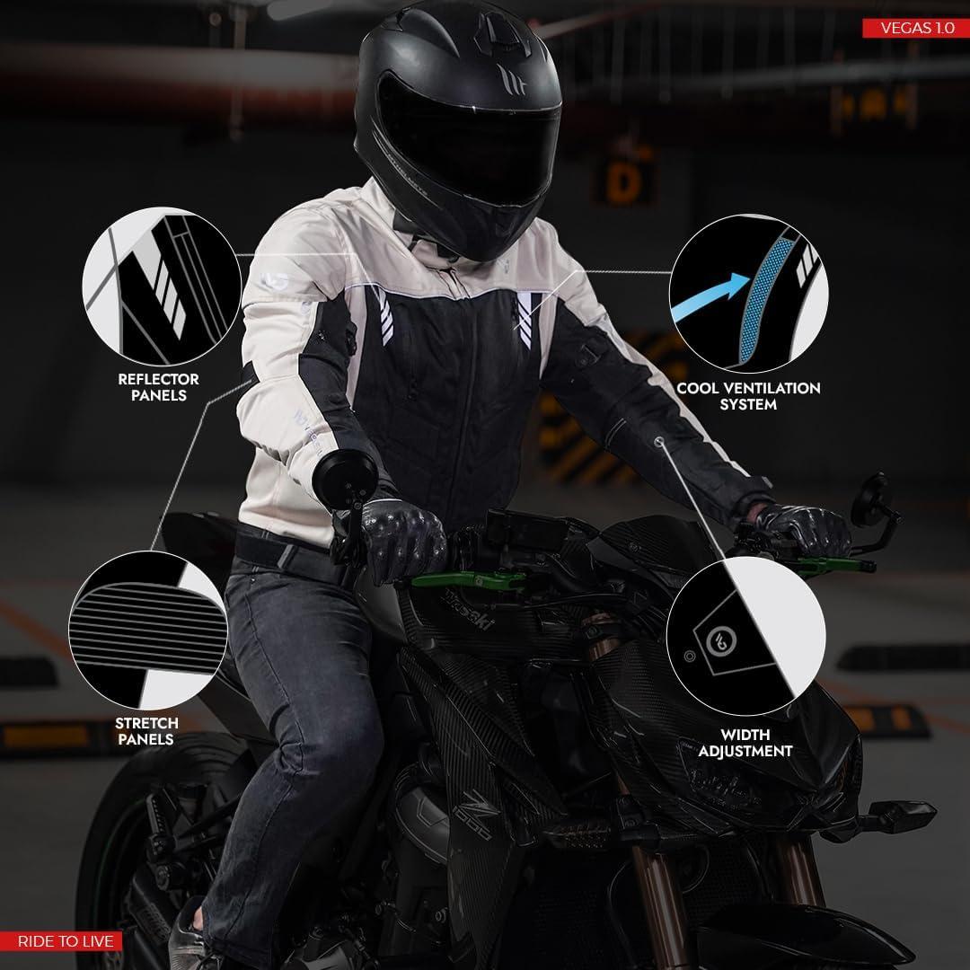 Chaqueta de Motocicleta WD Motorsports Vegas 1.0 Impermeable Gris