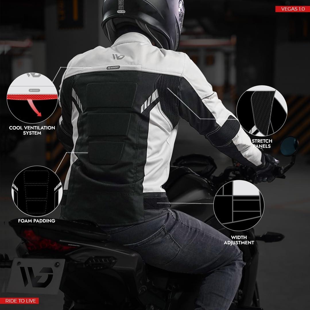 Chaqueta de Motocicleta WD Motorsports Vegas 1.0 Impermeable Gris