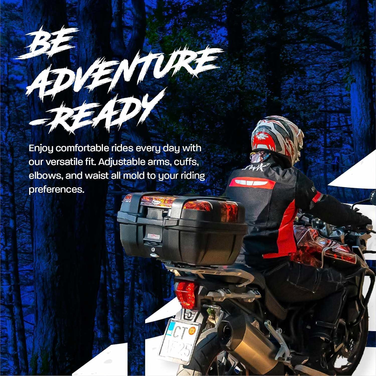 Chaqueta de motocicleta HWK Malla Transpirable Rojo Mediano