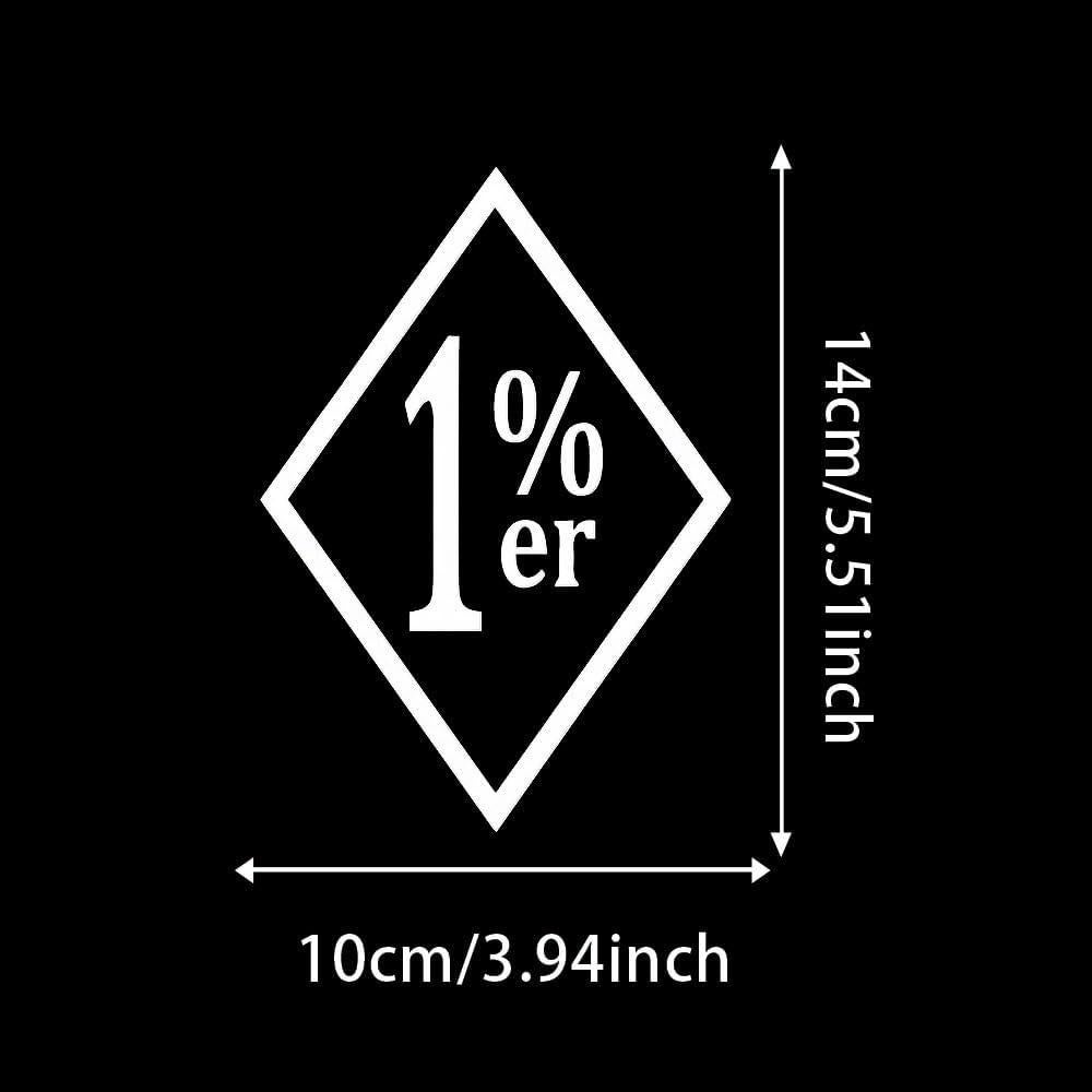 Calcomanías de Vinilo OTGETN 2PCS 9.9x14cm para Auto Blanco