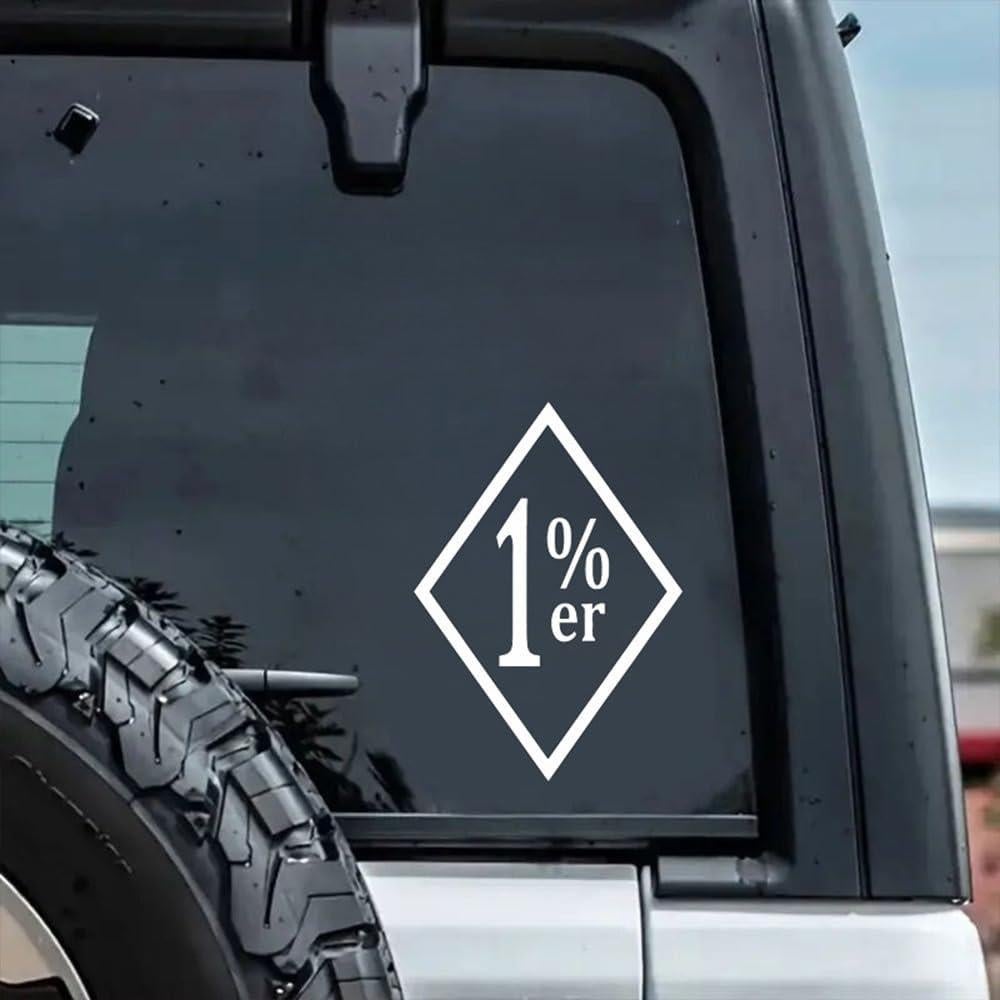 Calcomanías de Vinilo OTGETN 2PCS 9.9x14cm para Auto Blanco