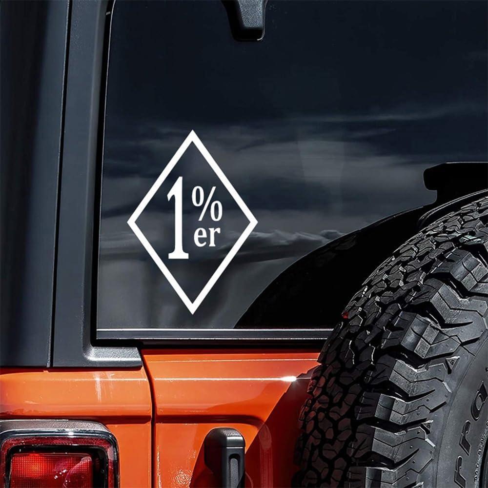 Calcomanías de Vinilo OTGETN 2PCS 9.9x14cm para Auto Blanco